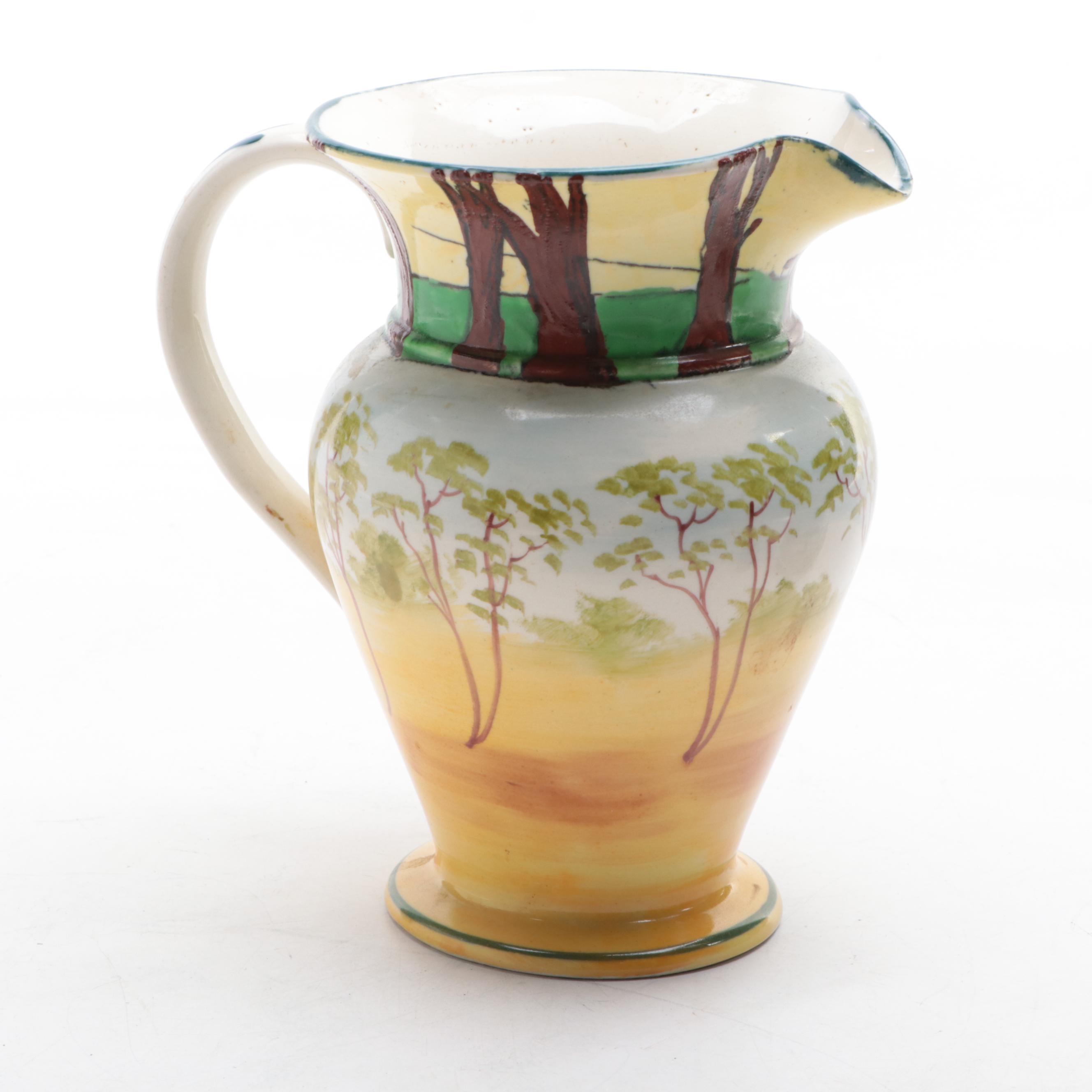 Wardle England Pottery Pitcher with German Zell Pitcher and Toby