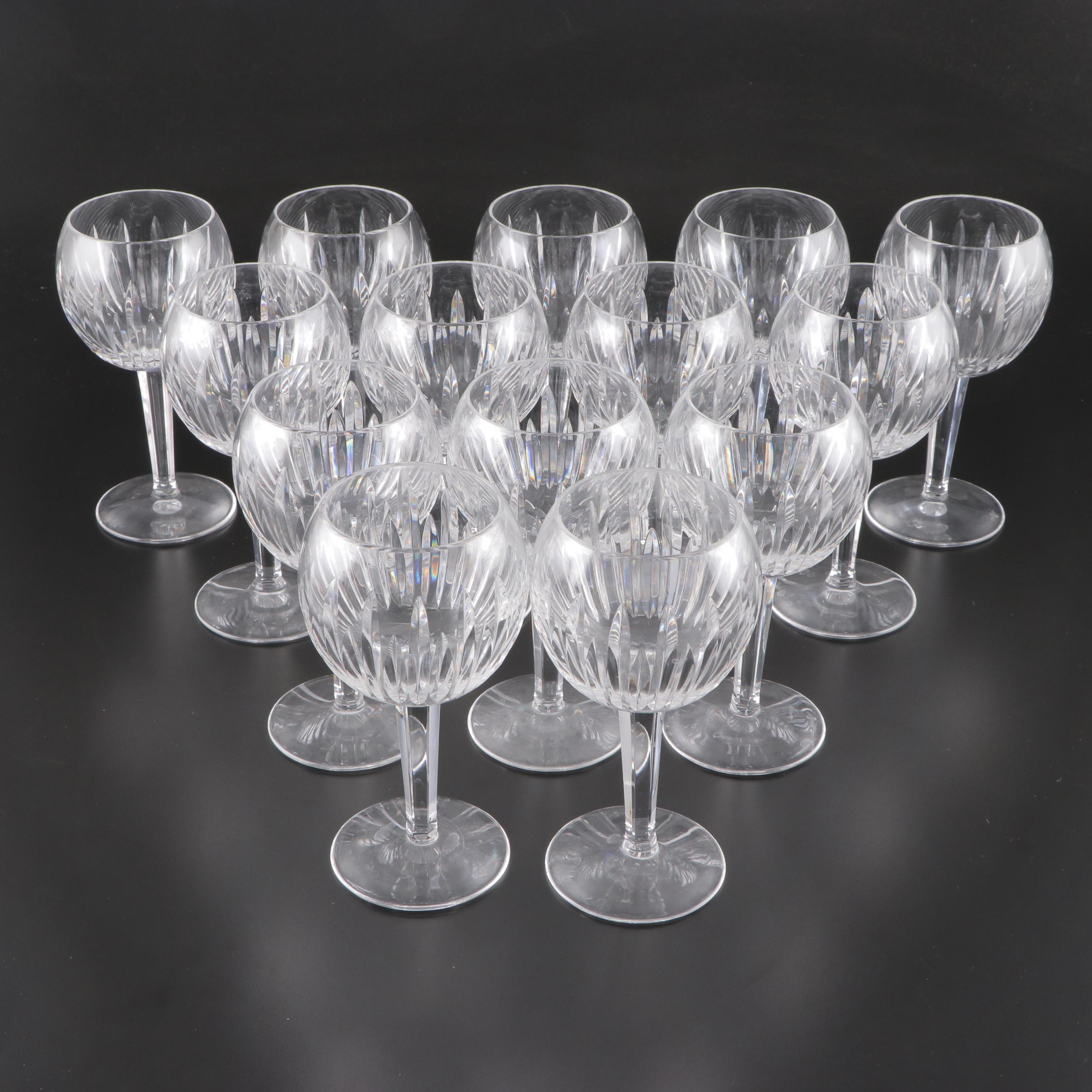 Waterford "Eileen" Cut Crystal Hock Wine Glasses EBTH