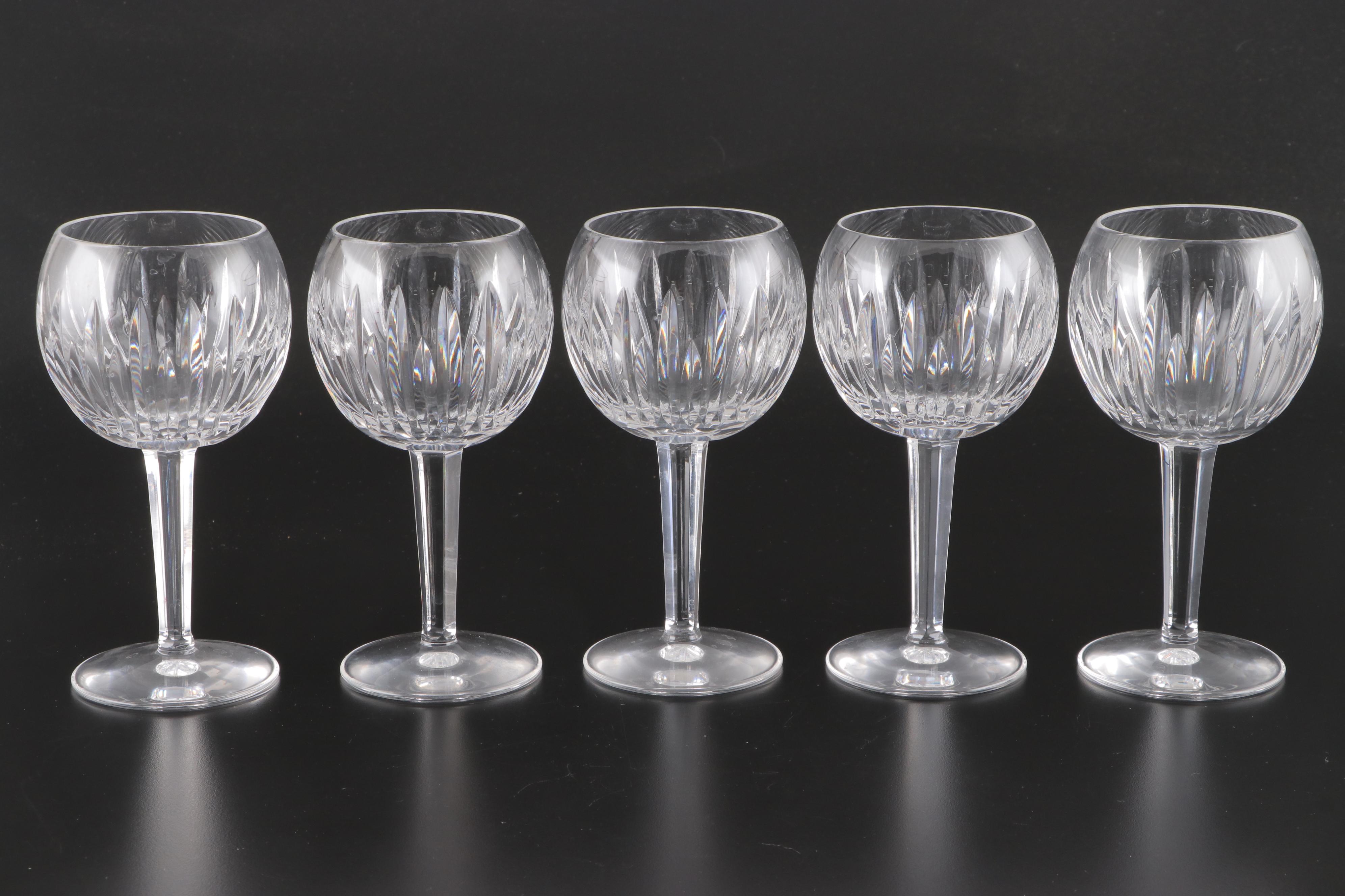 Waterford "Eileen" Cut Crystal Hock Wine Glasses EBTH