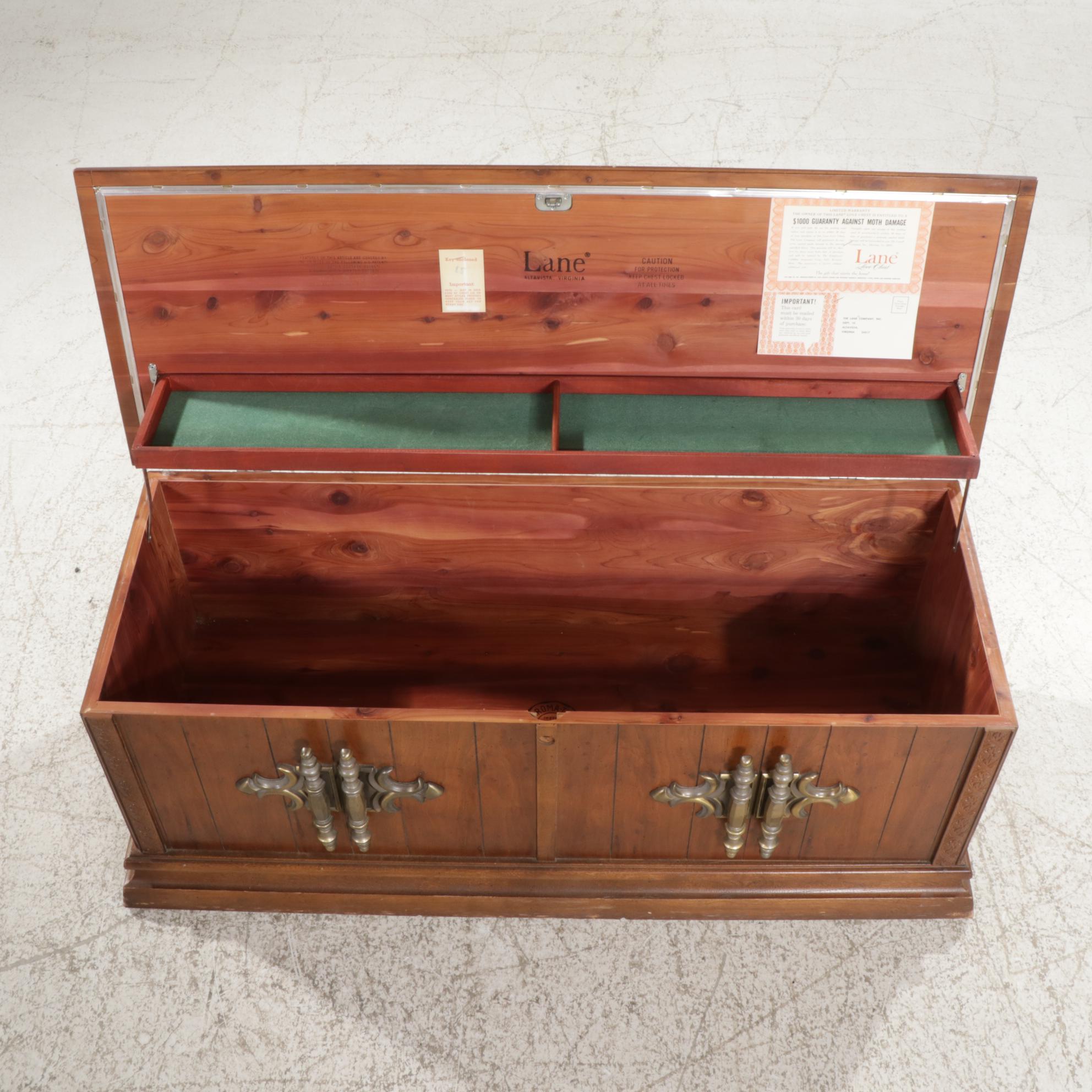 Lane Mediterranean Style "AromaTite" Cedar Blanket Chest, circa 1970