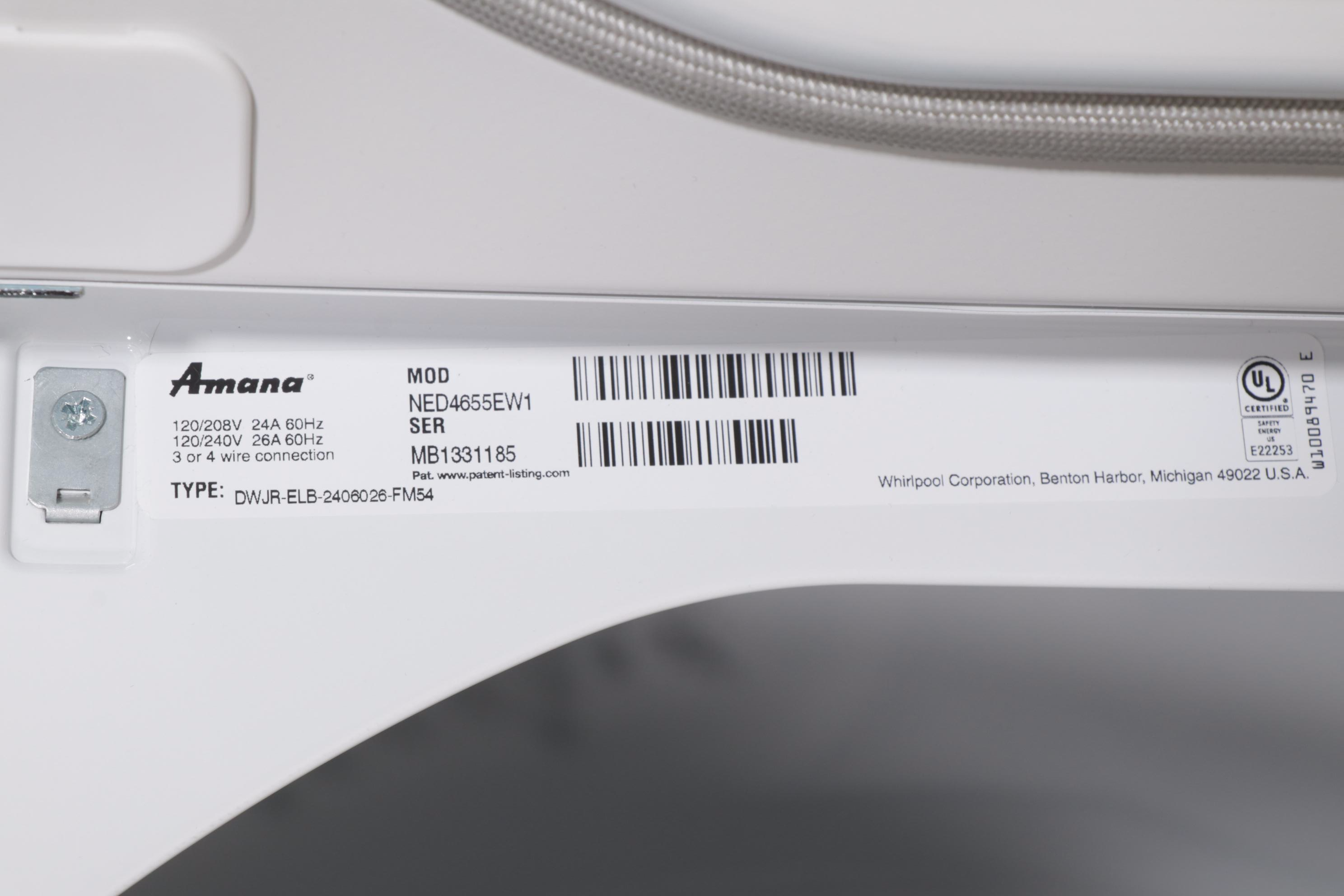 Amana Electric Dryer EBTH