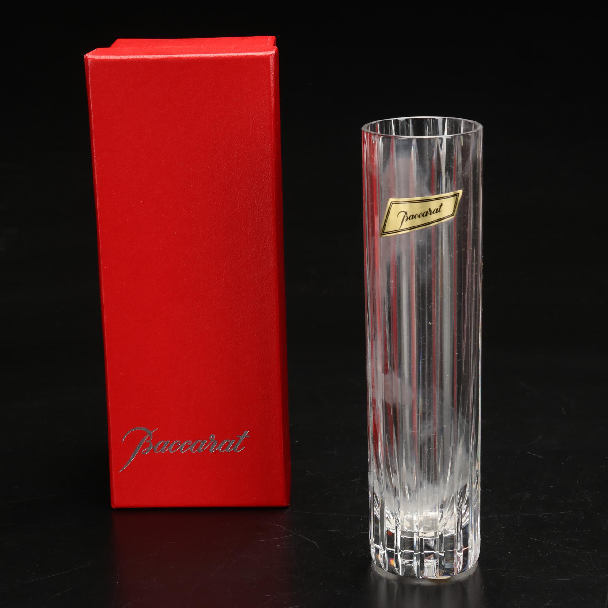 Baccarat "Harmony" SingleFlower Crystal Vase with Presentation Box EBTH