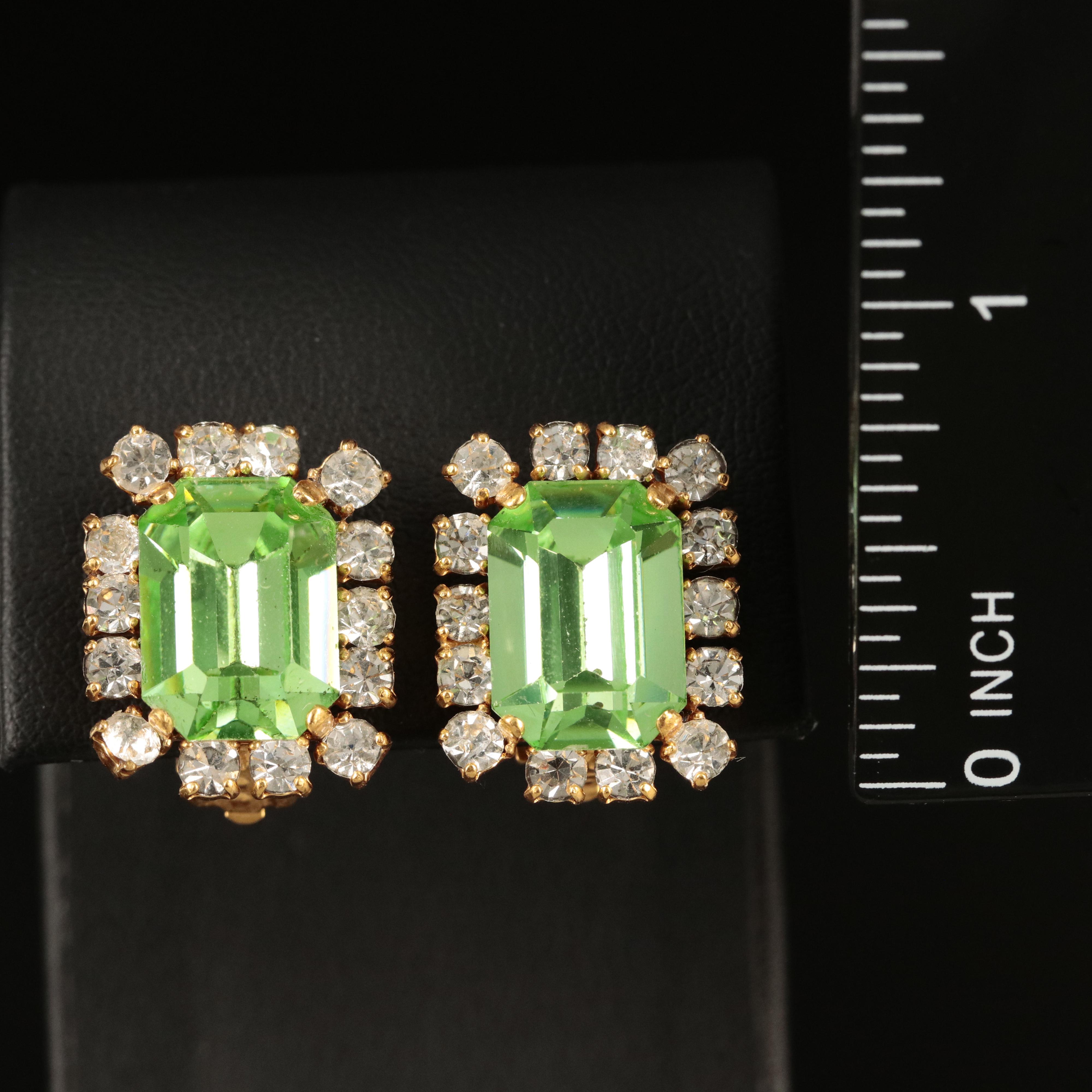 Chanel Rhinestone Stud Earrings EBTH