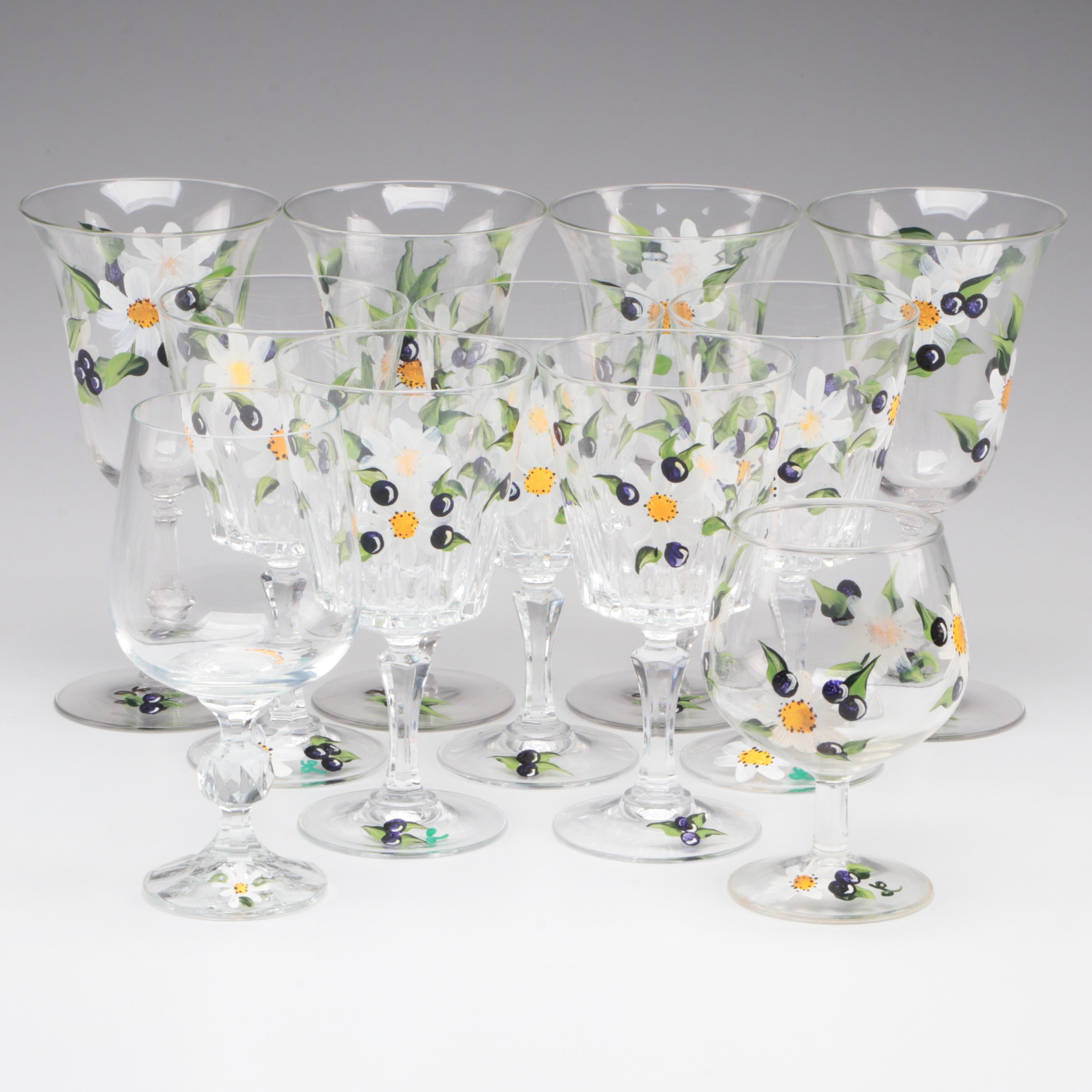 HandPainted Glass Stemware EBTH