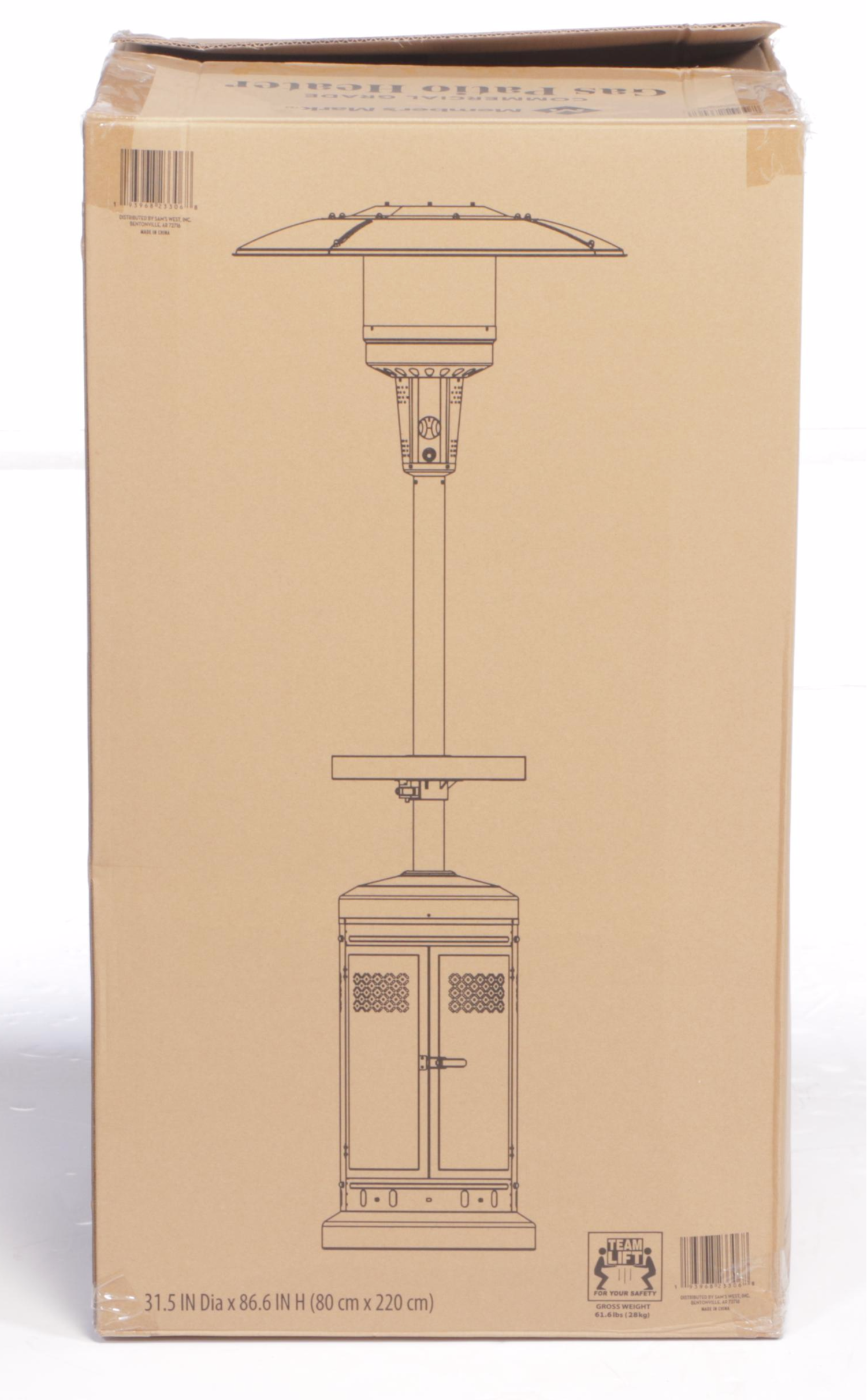 Member's Mark Bronze Finish Gas Patio Heater with LED Table EBTH