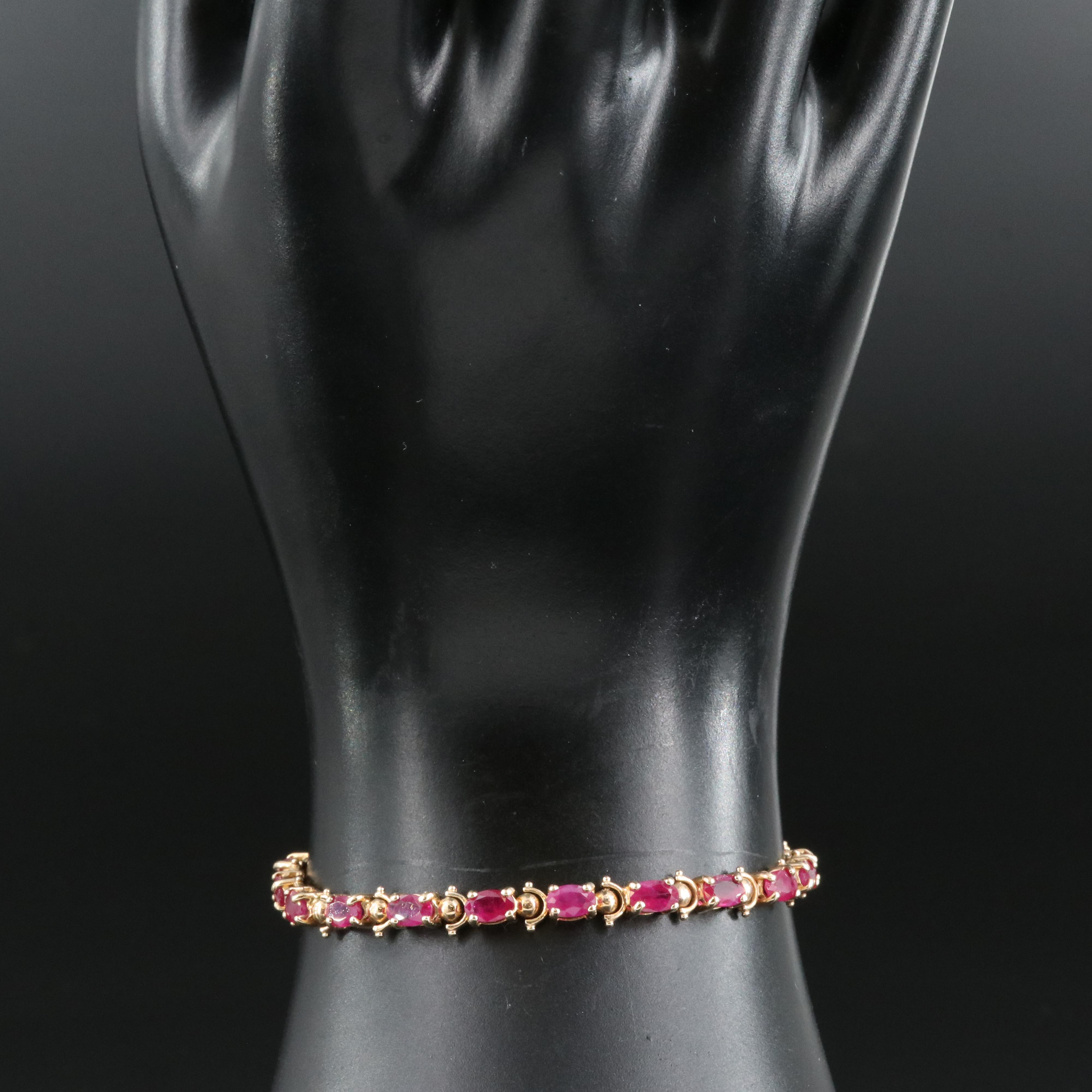 14K Ruby Line Bracelet EBTH