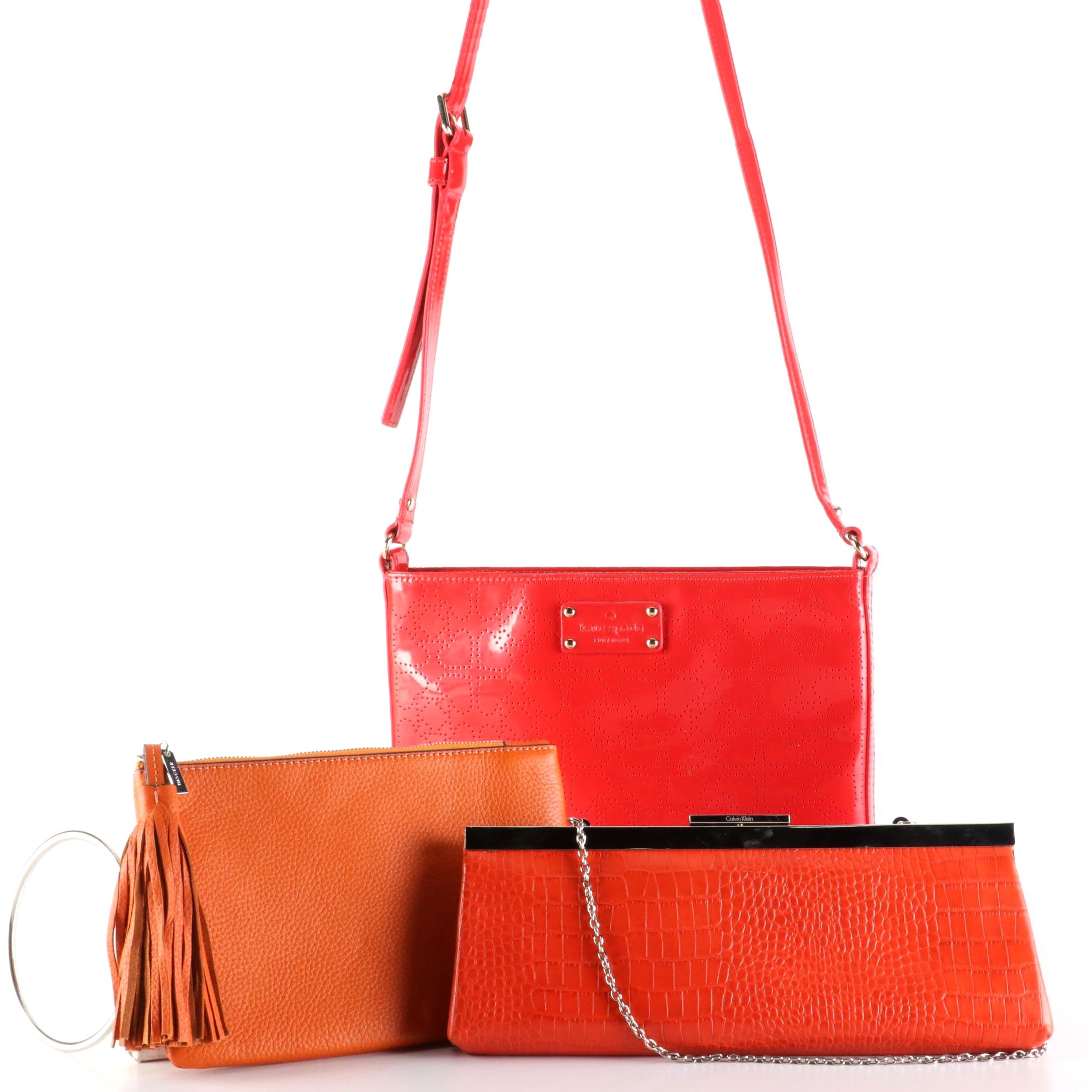 Kate Spade Shoulder Bag, Calvin Klein Clutch Bag with Chain Strap and