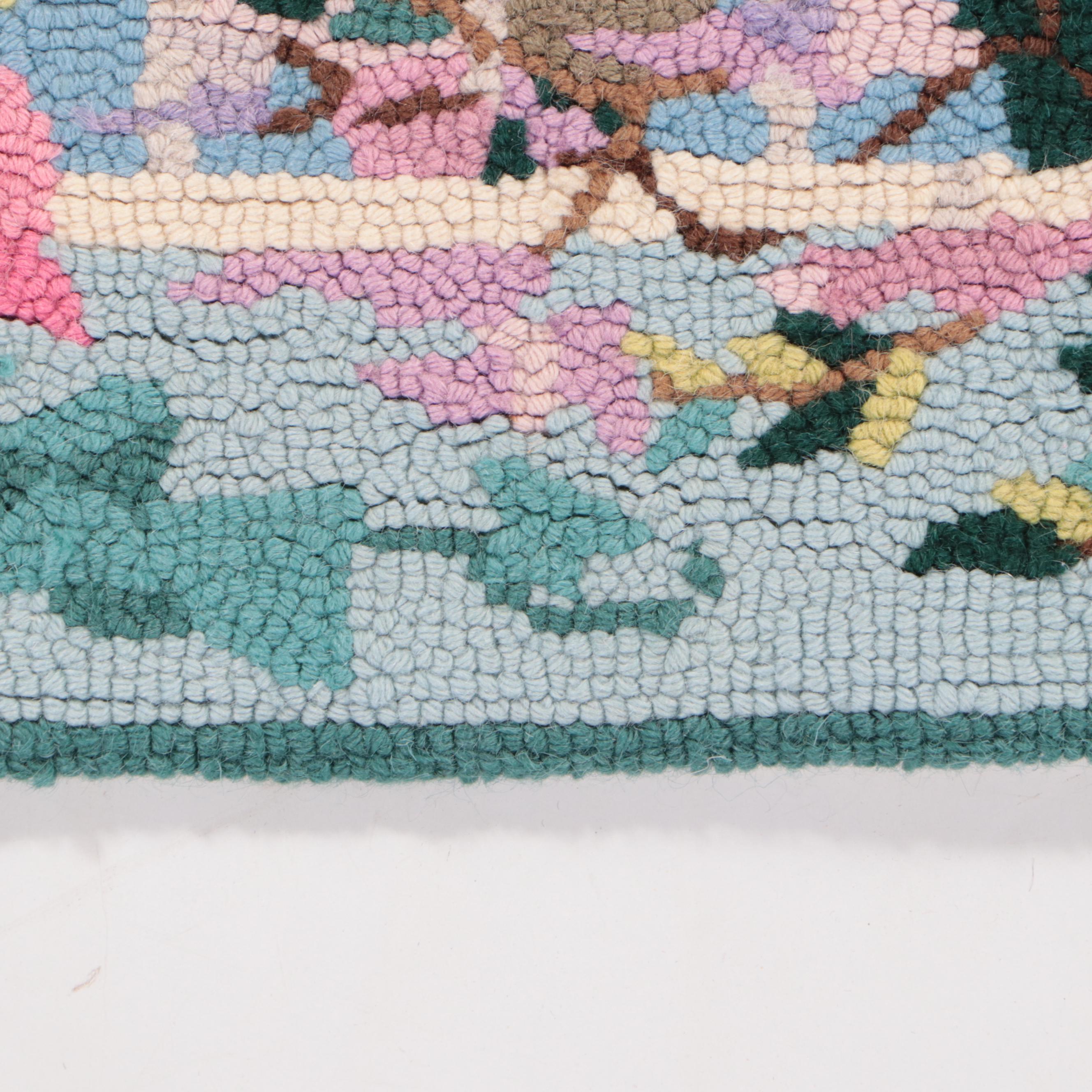 2'4 x 3'5 HandHooked Claire Murray Pictorial Accent Rug EBTH