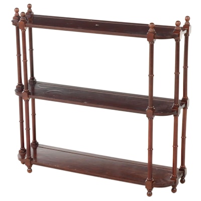 The Bombay Company Three-Tiered Wood Bookcase, Late 20th Century