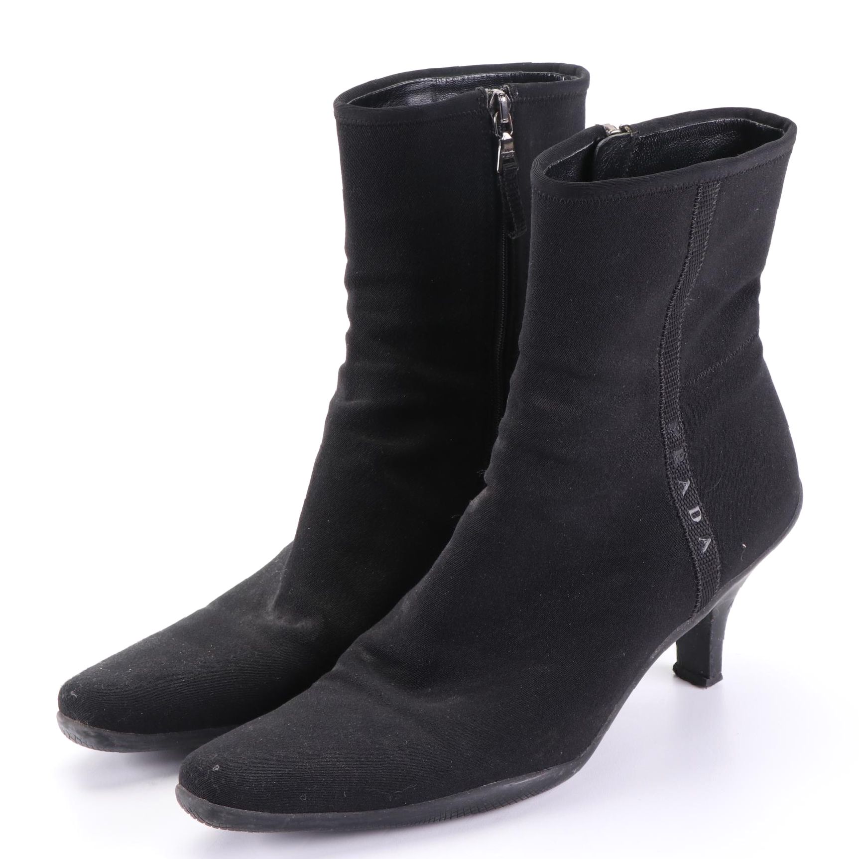 Prada Ankle Boots in Black Nylon EBTH