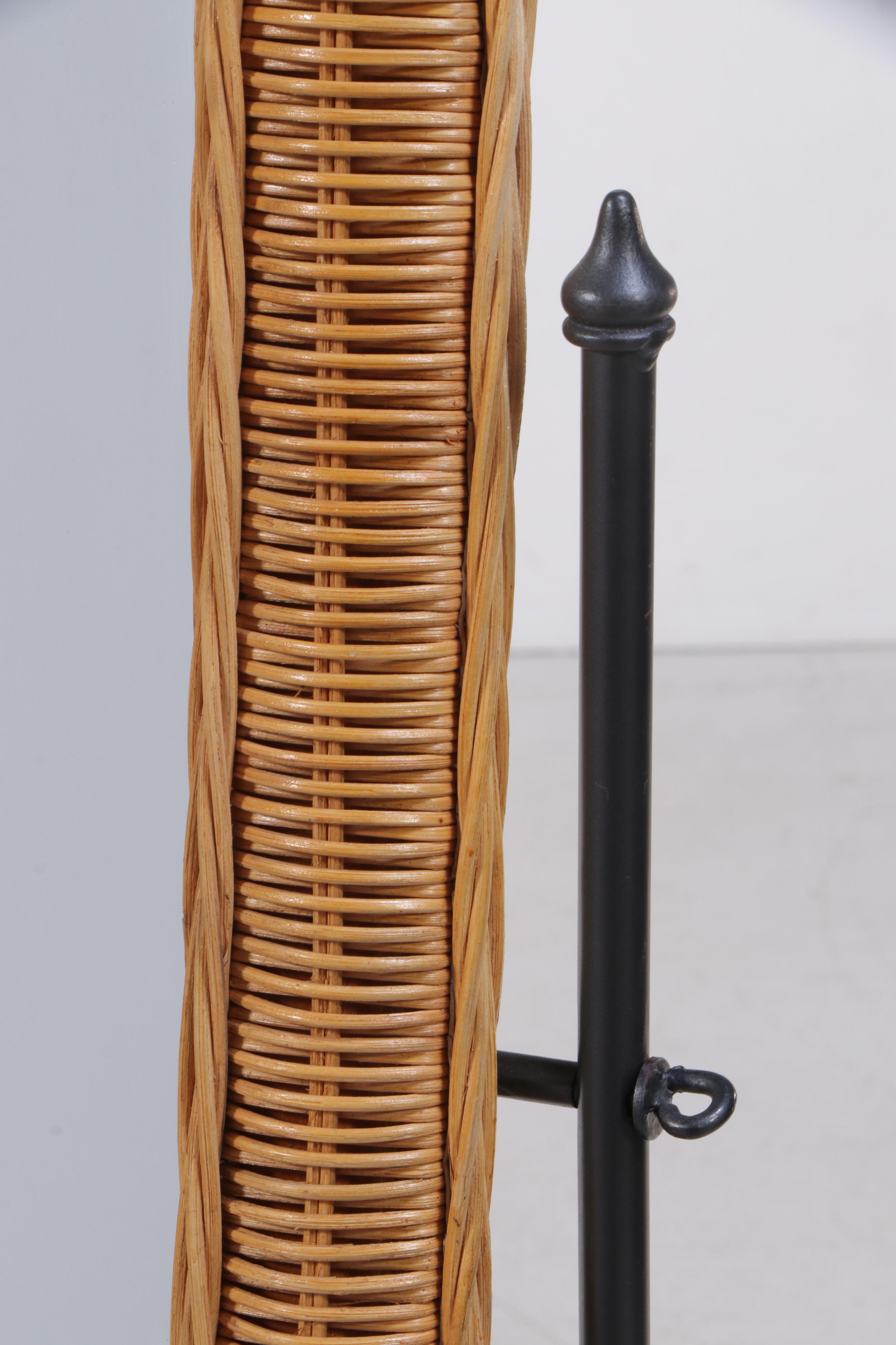 Wicker Weave Rattan Cheval Mirror EBTH