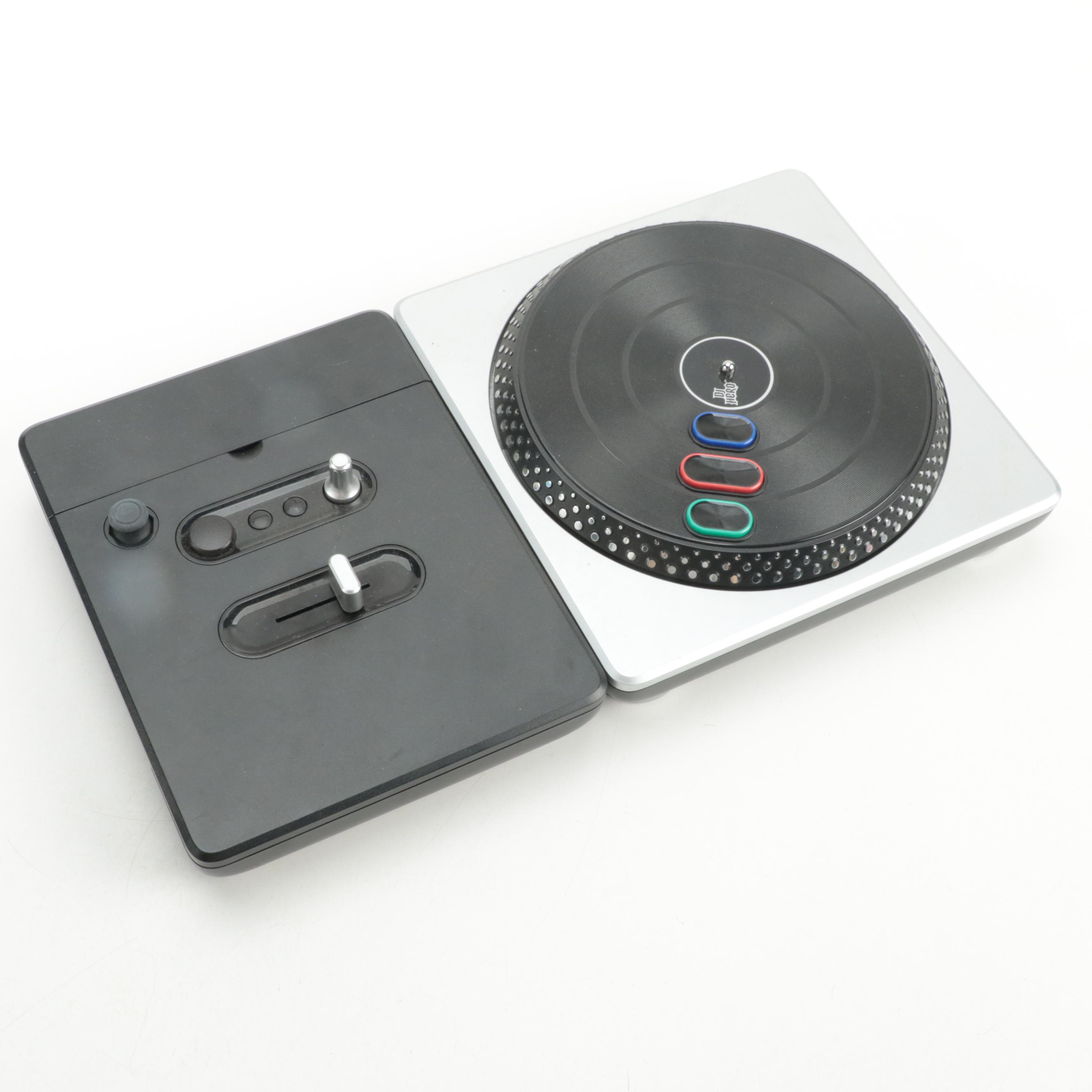 Playstation 2 DJ Hero with Two Wii DJ Hero 2 Video Game Turntable