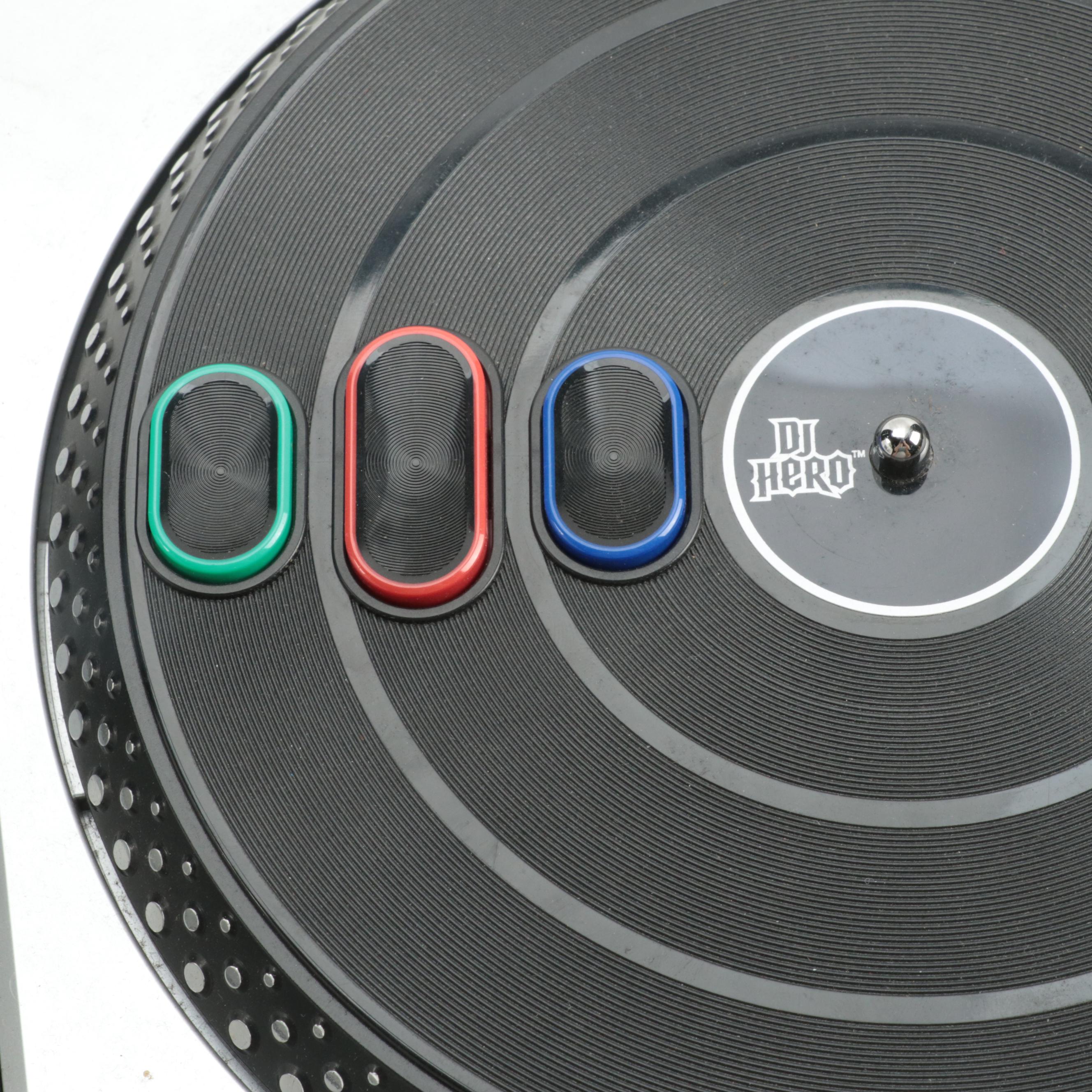 Playstation 2 DJ Hero with Two Wii DJ Hero 2 Video Game Turntable