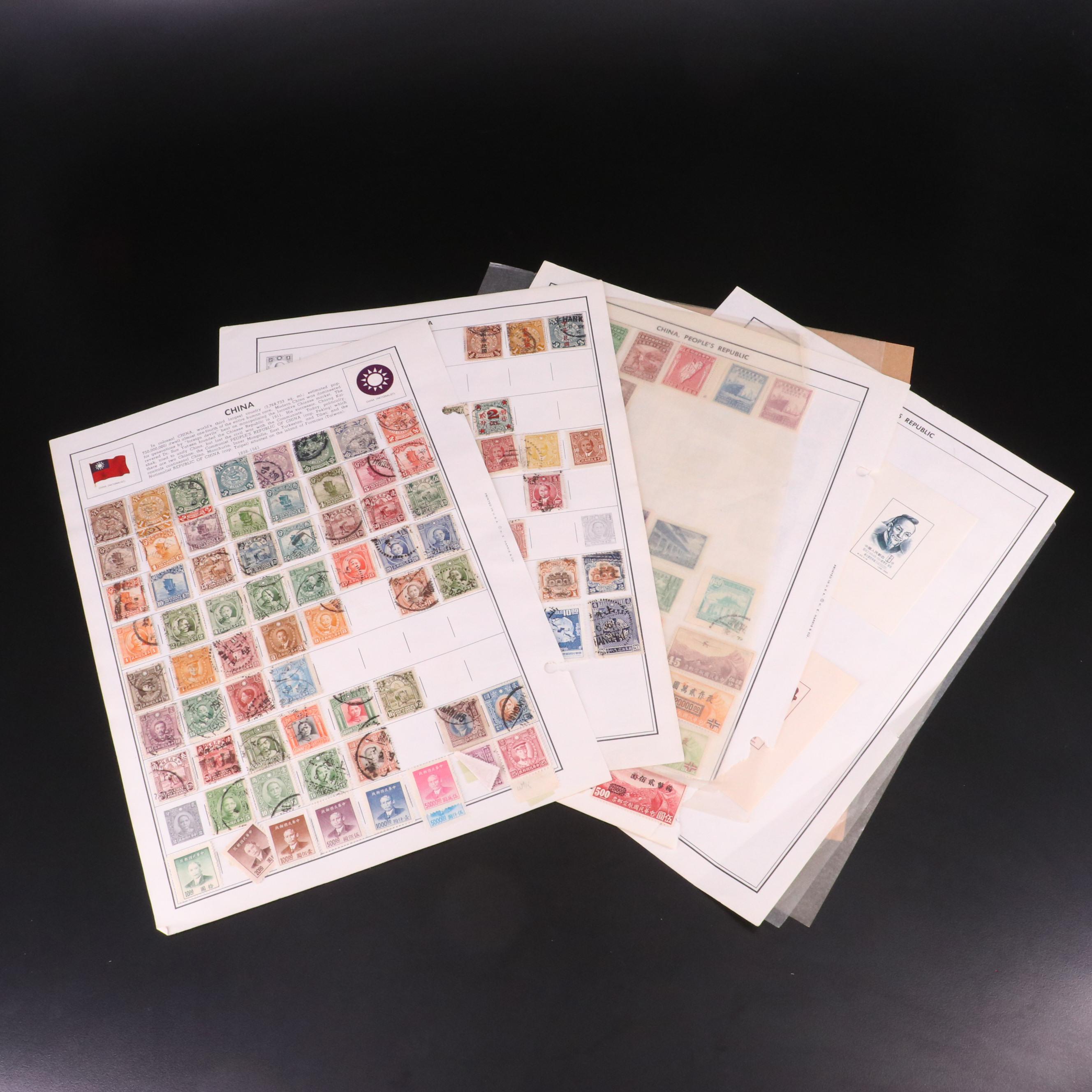 Collection of 125 China Stamps EBTH