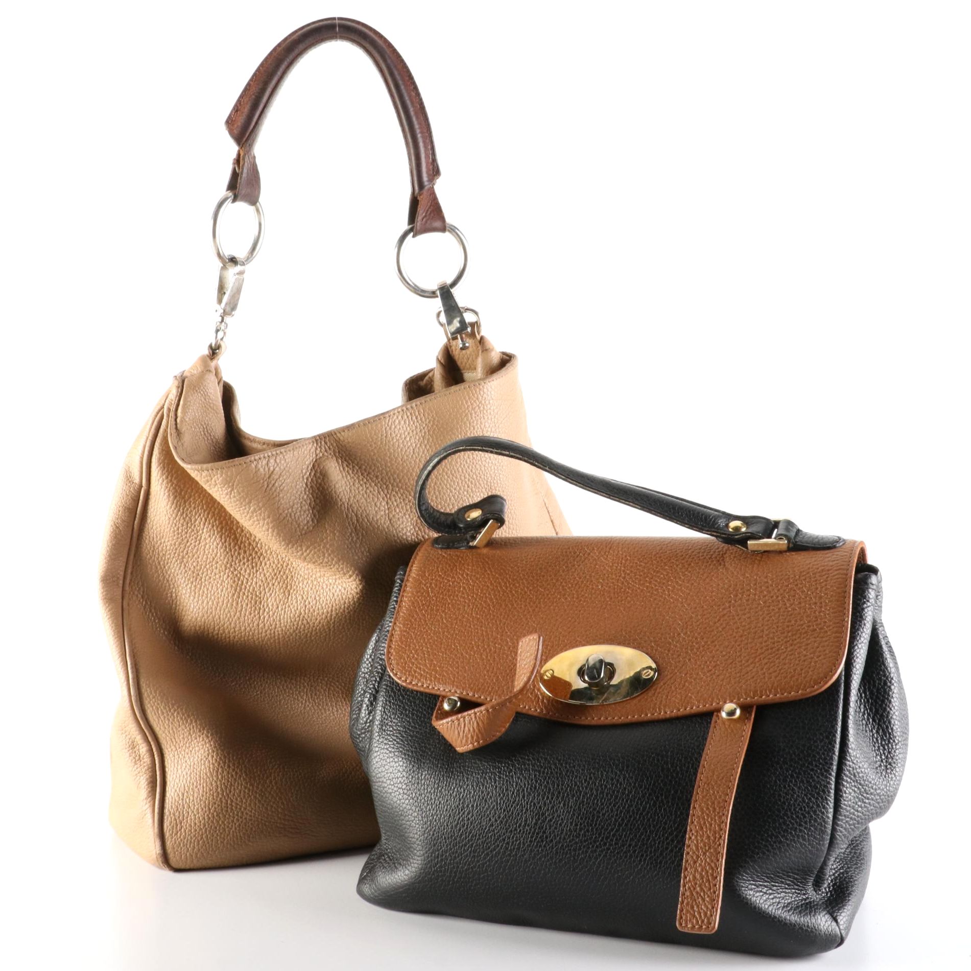 Doncaster Leather Top Handle FrontFlap Bag and Hobo Shoulder Bag EBTH