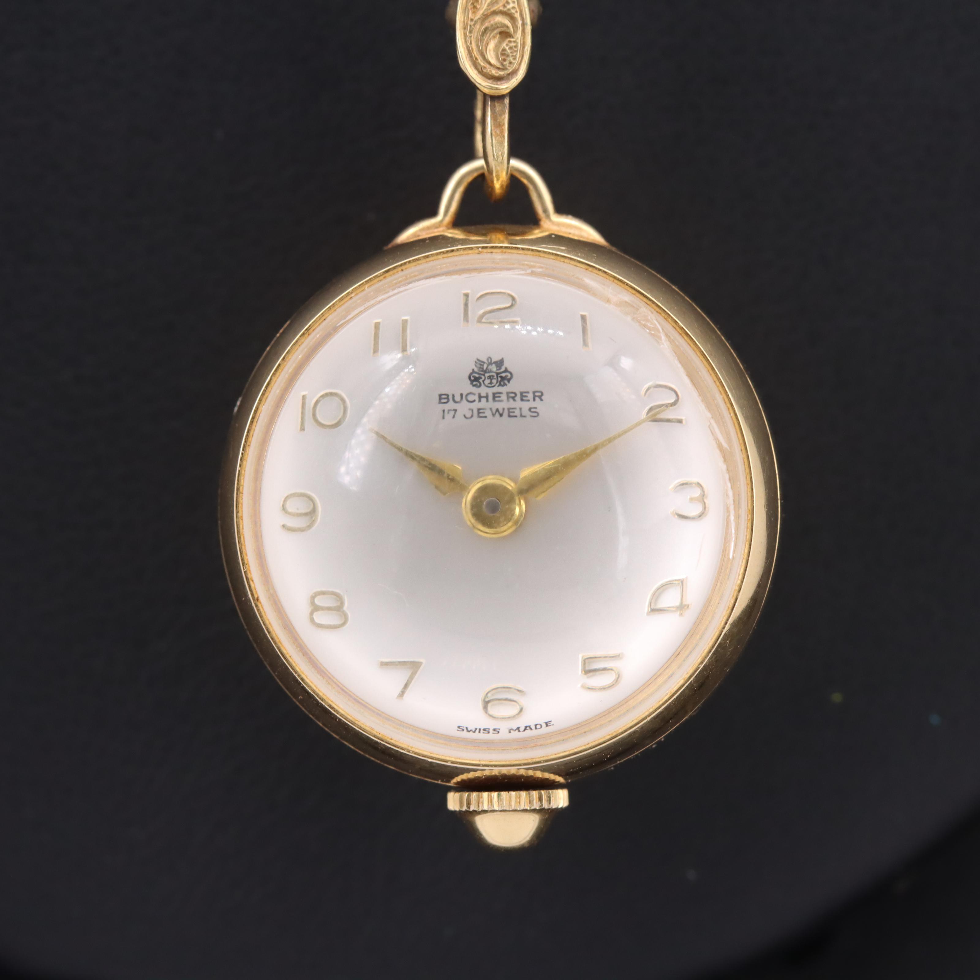 18K Bucherer HandWind Pendant Watch EBTH