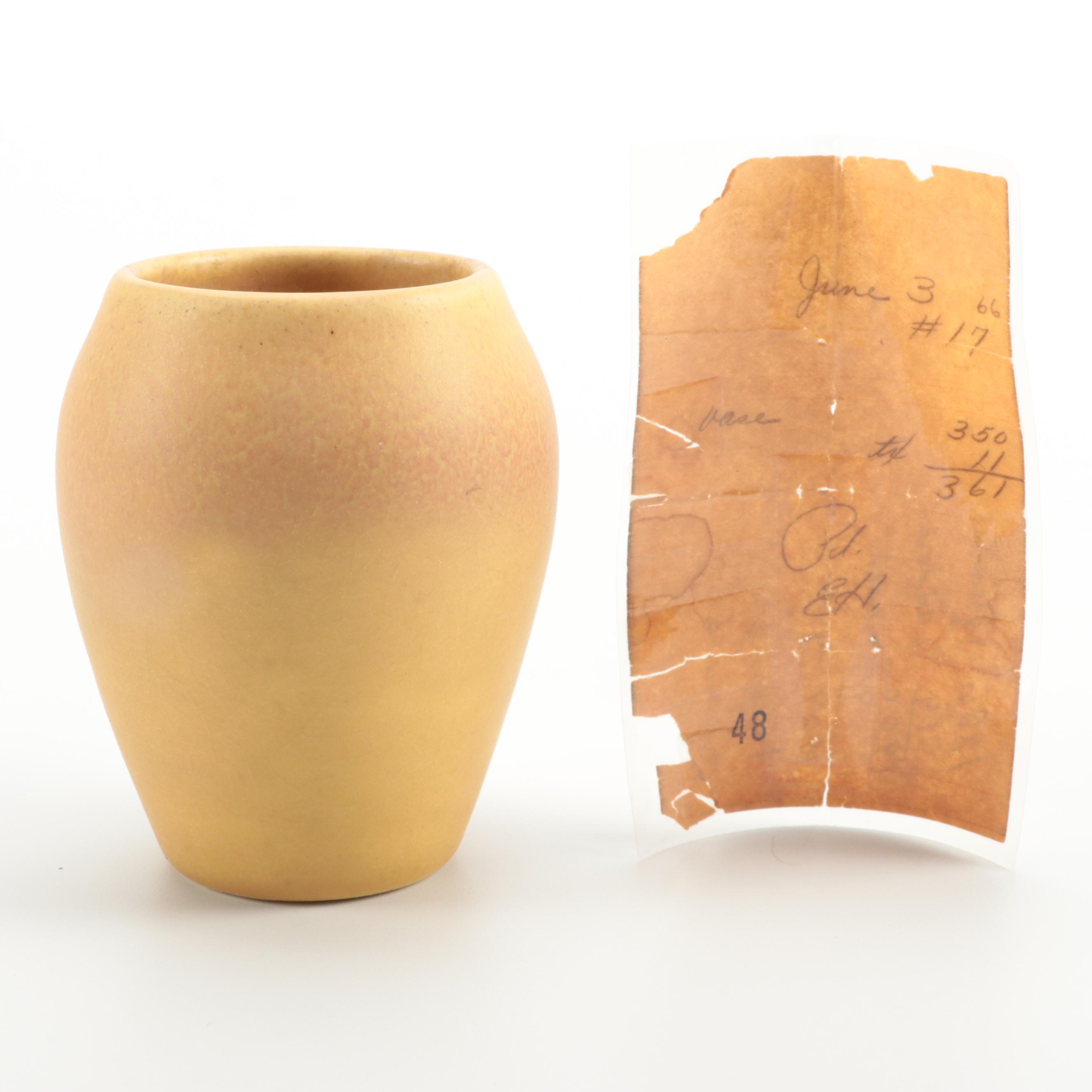 Rookwood and Roseville Pottery Ceramic Vases, Early to Mid20th Century