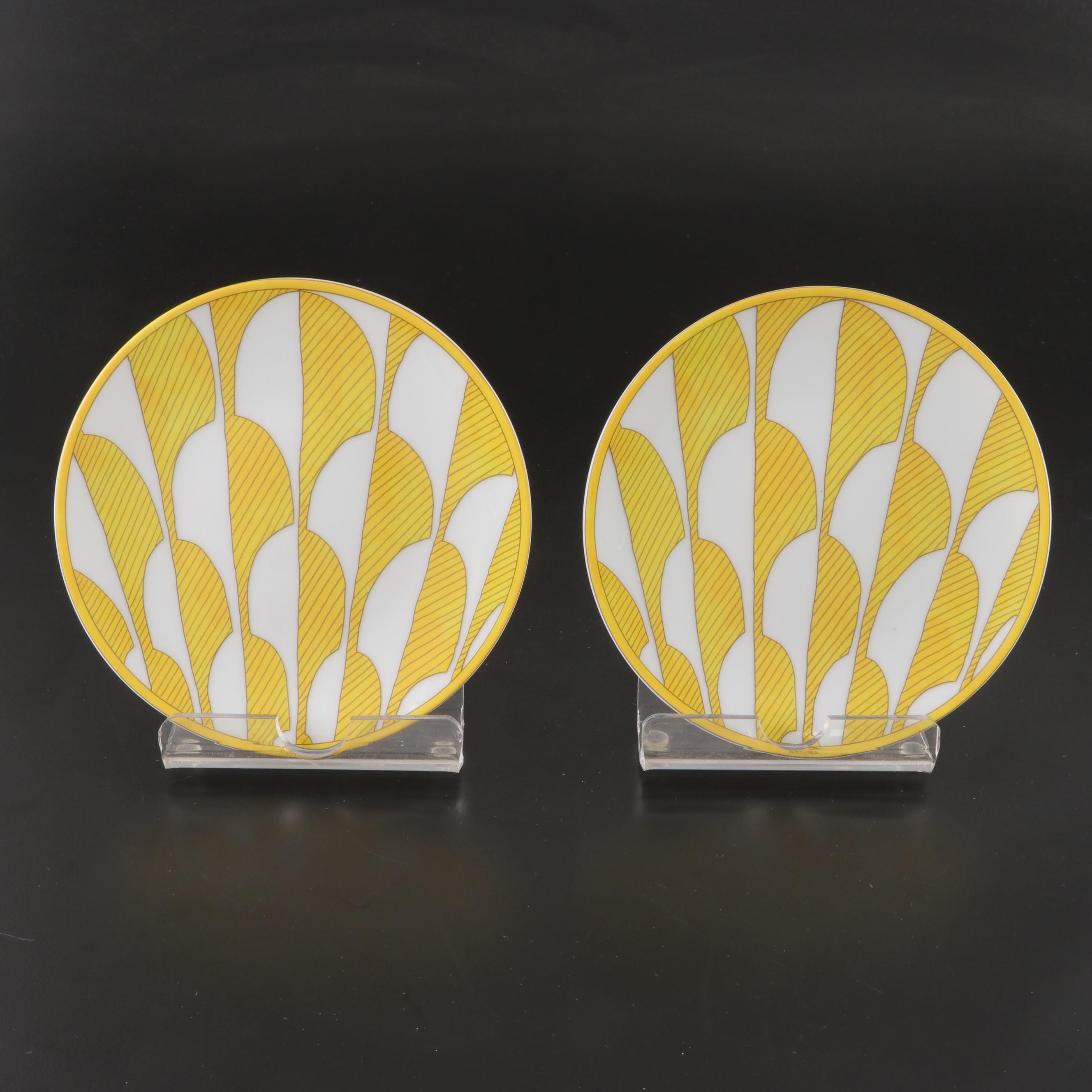 Hermès "Soleil d'Hermès" Porcelain Bread and Butter Plates EBTH
