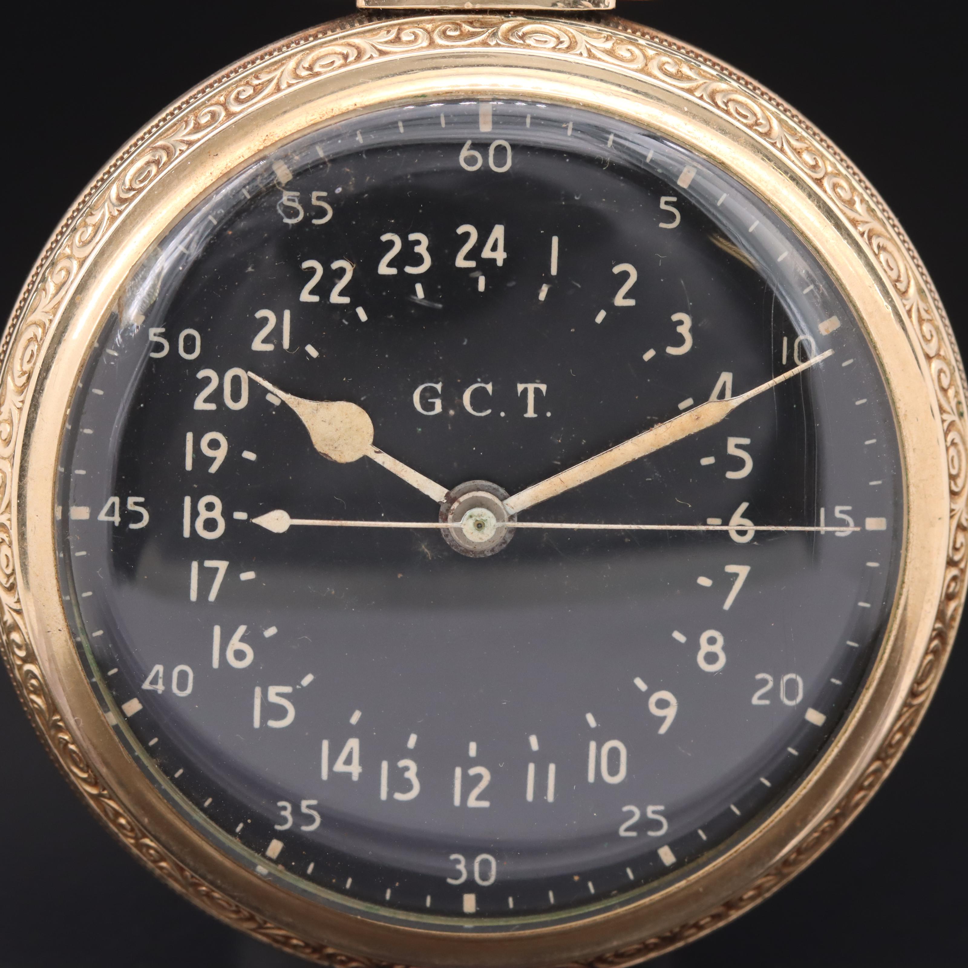 1944 Hamilton G.C.T. Military Pocket Watch EBTH