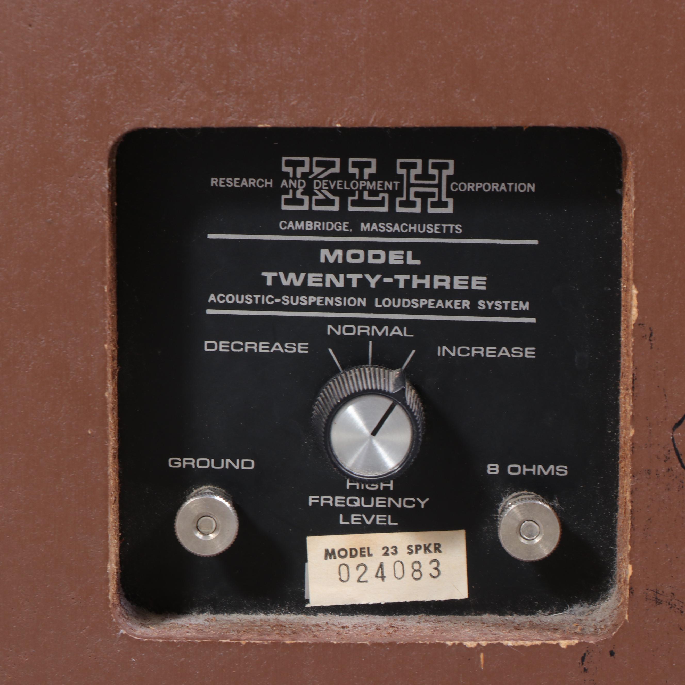 KLH Model TwentyThree Floorstanding Speakers EBTH