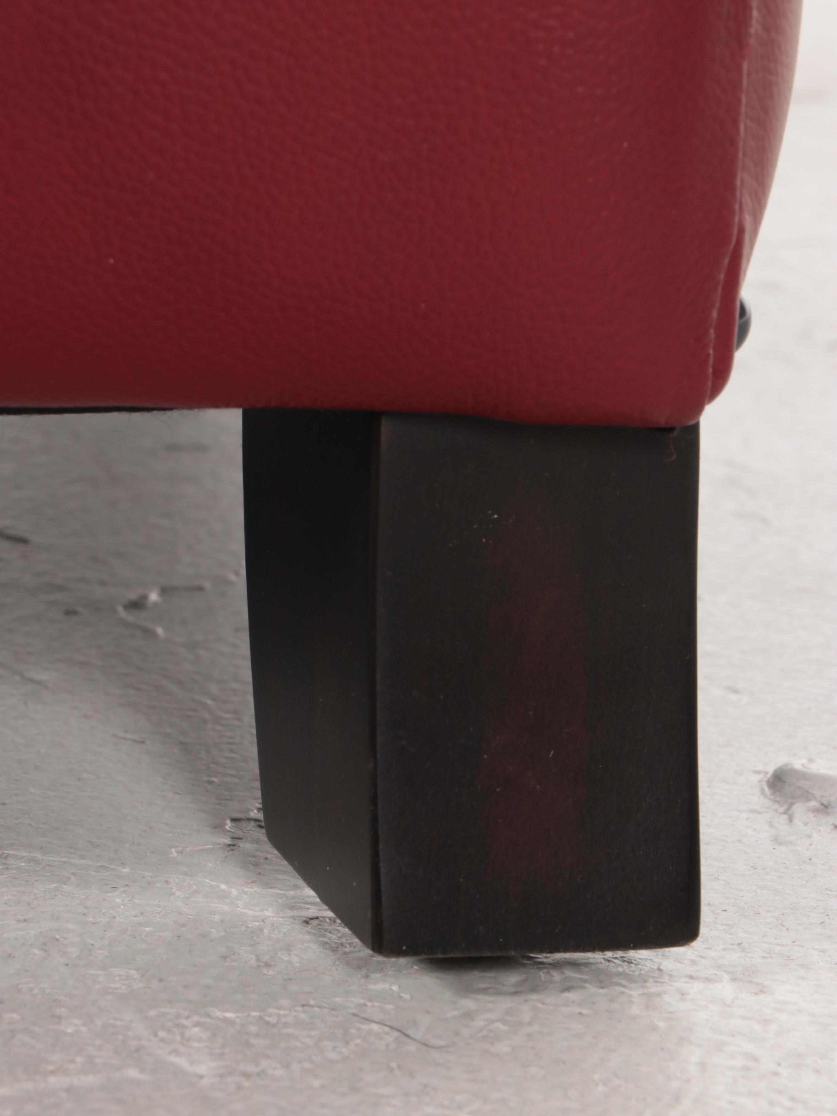 Spectra Home "Prescott" MetalTacked and Red Bonded Leather Armchair EBTH