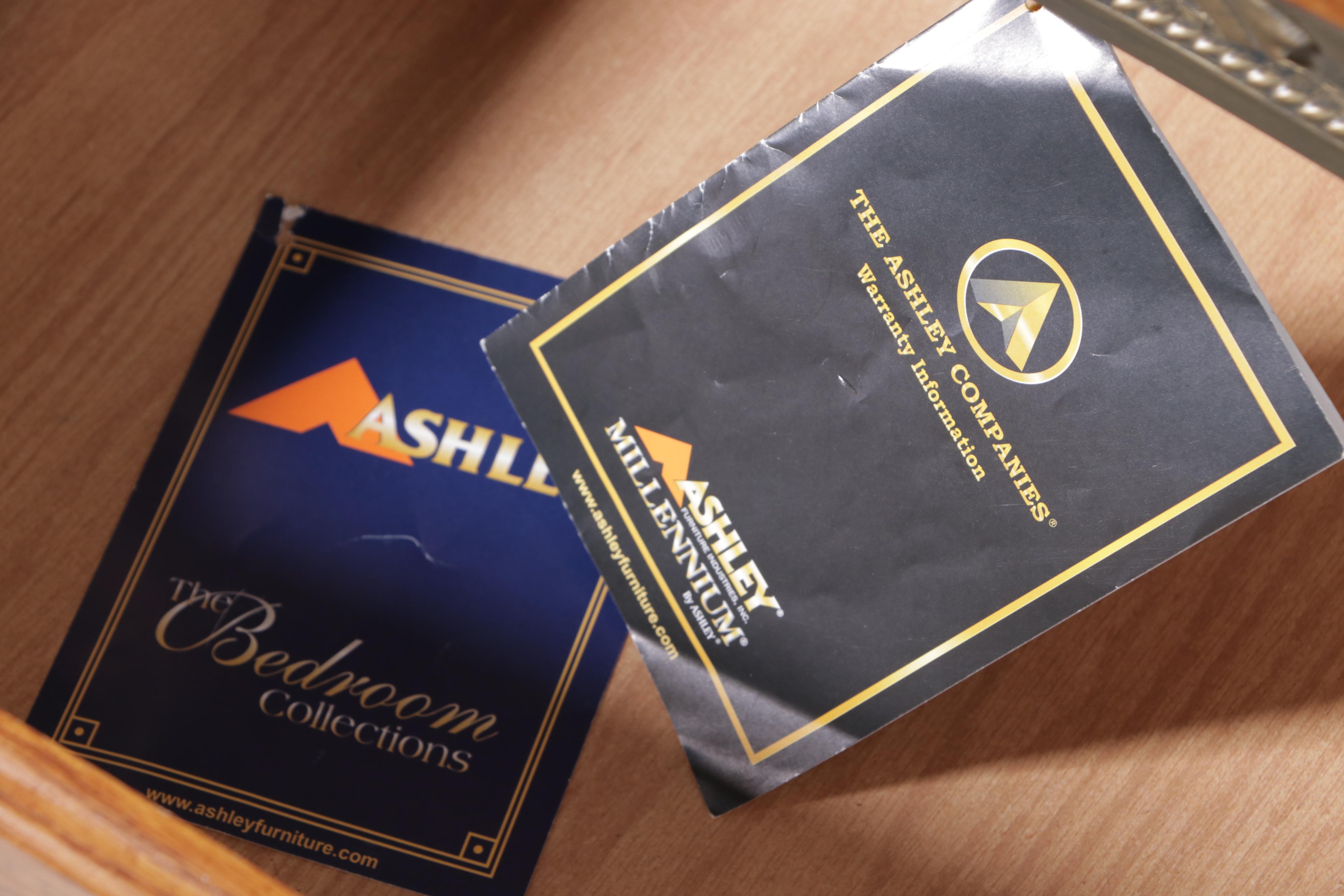 Ashley Furniture OakGrained Laminate TwoDrawer Nightstand EBTH