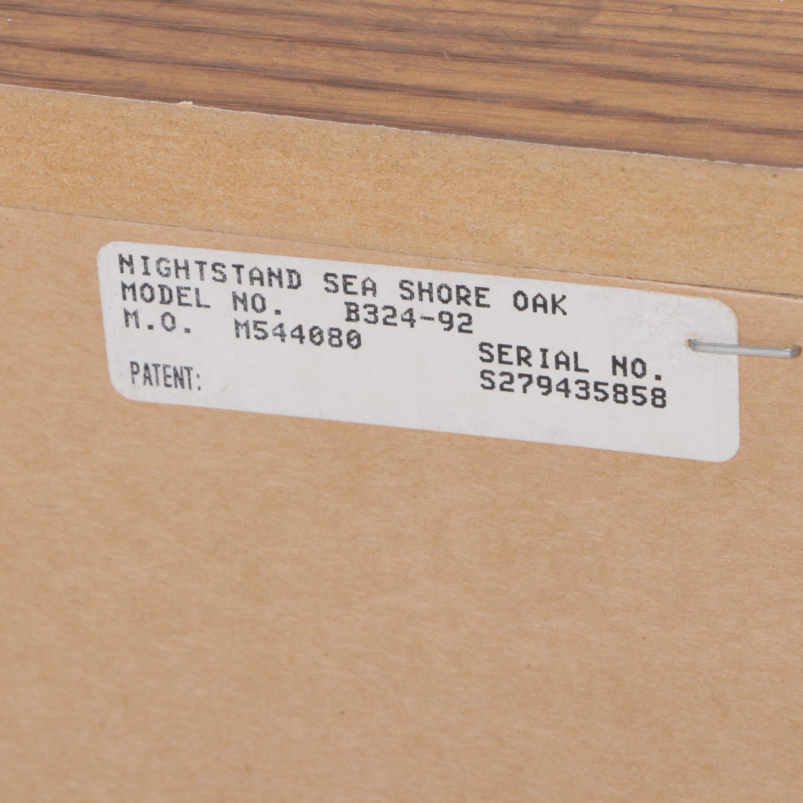 Ashley Furniture OakGrained Laminate TwoDrawer Nightstand EBTH