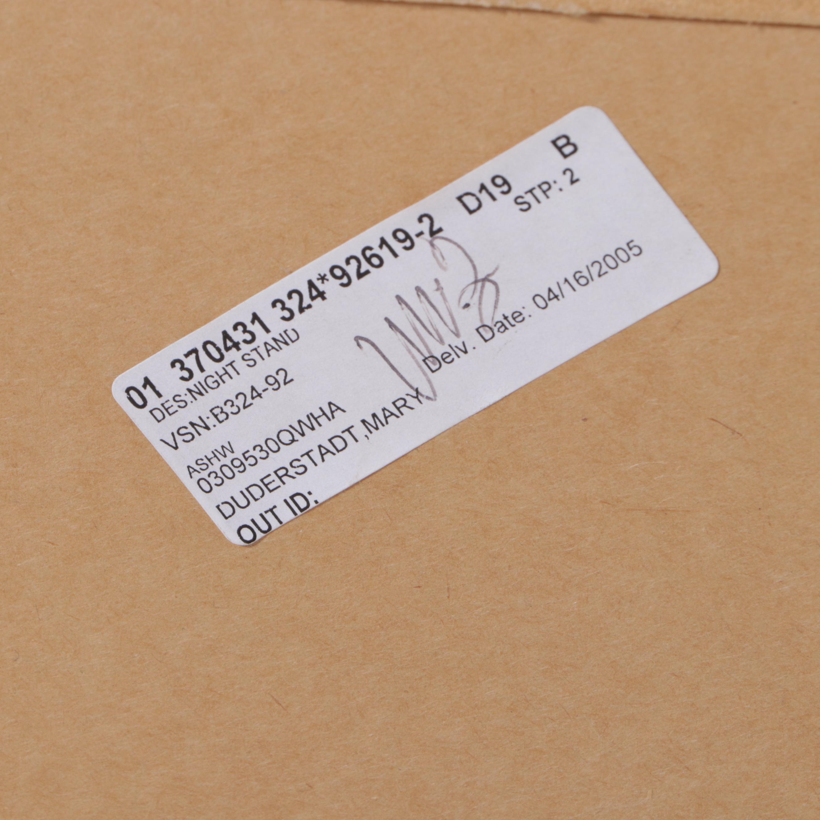 Ashley Furniture OakGrained Laminate TwoDrawer Nightstand EBTH