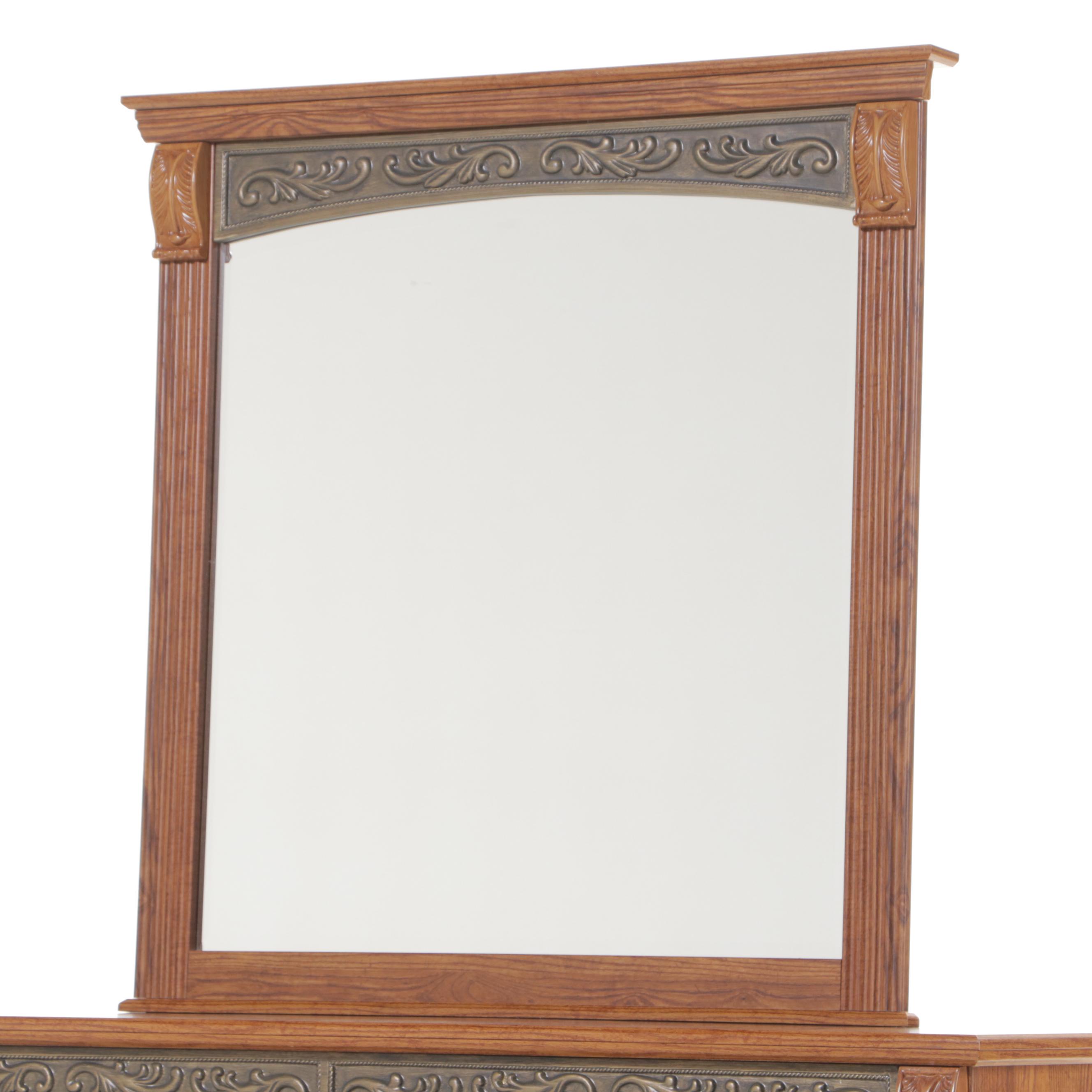 Ashley Furniture OakGrained Laminate SixDrawer Dresser EBTH