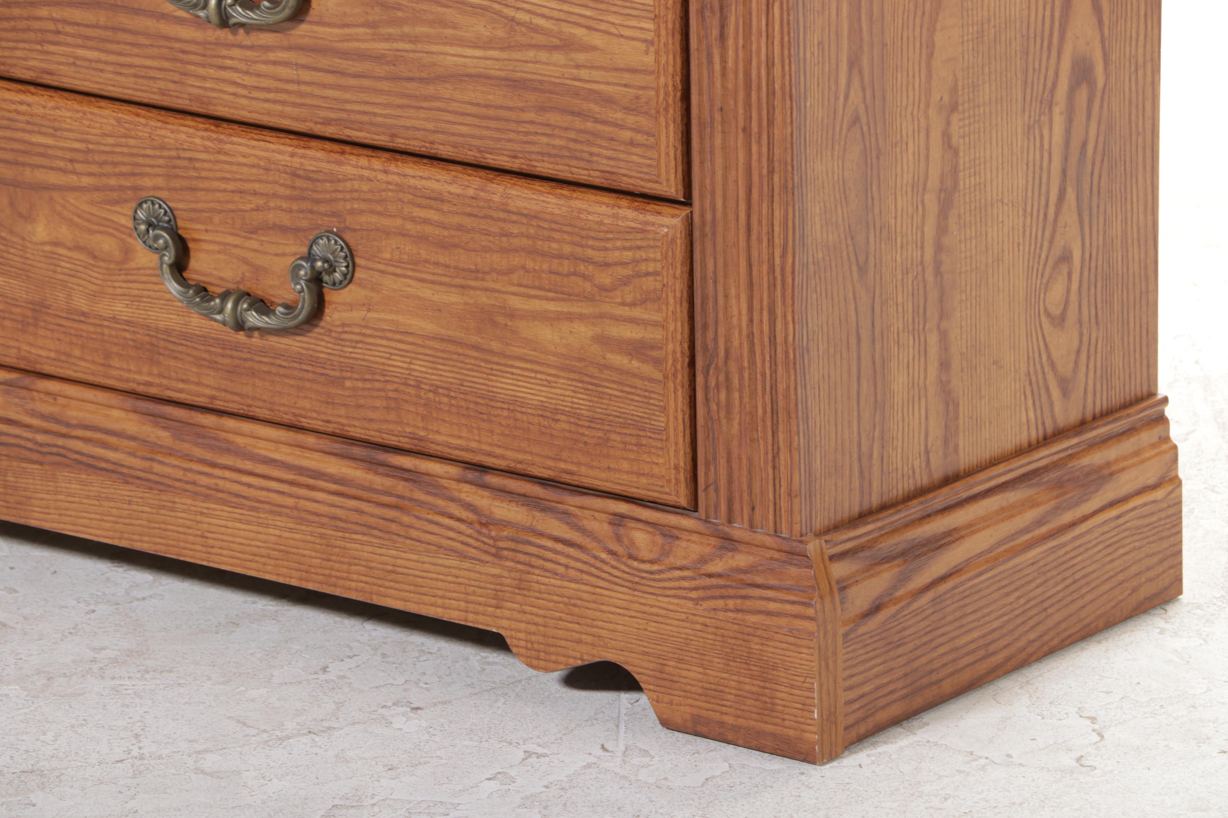 Ashley Furniture OakGrained Laminate SixDrawer Dresser EBTH