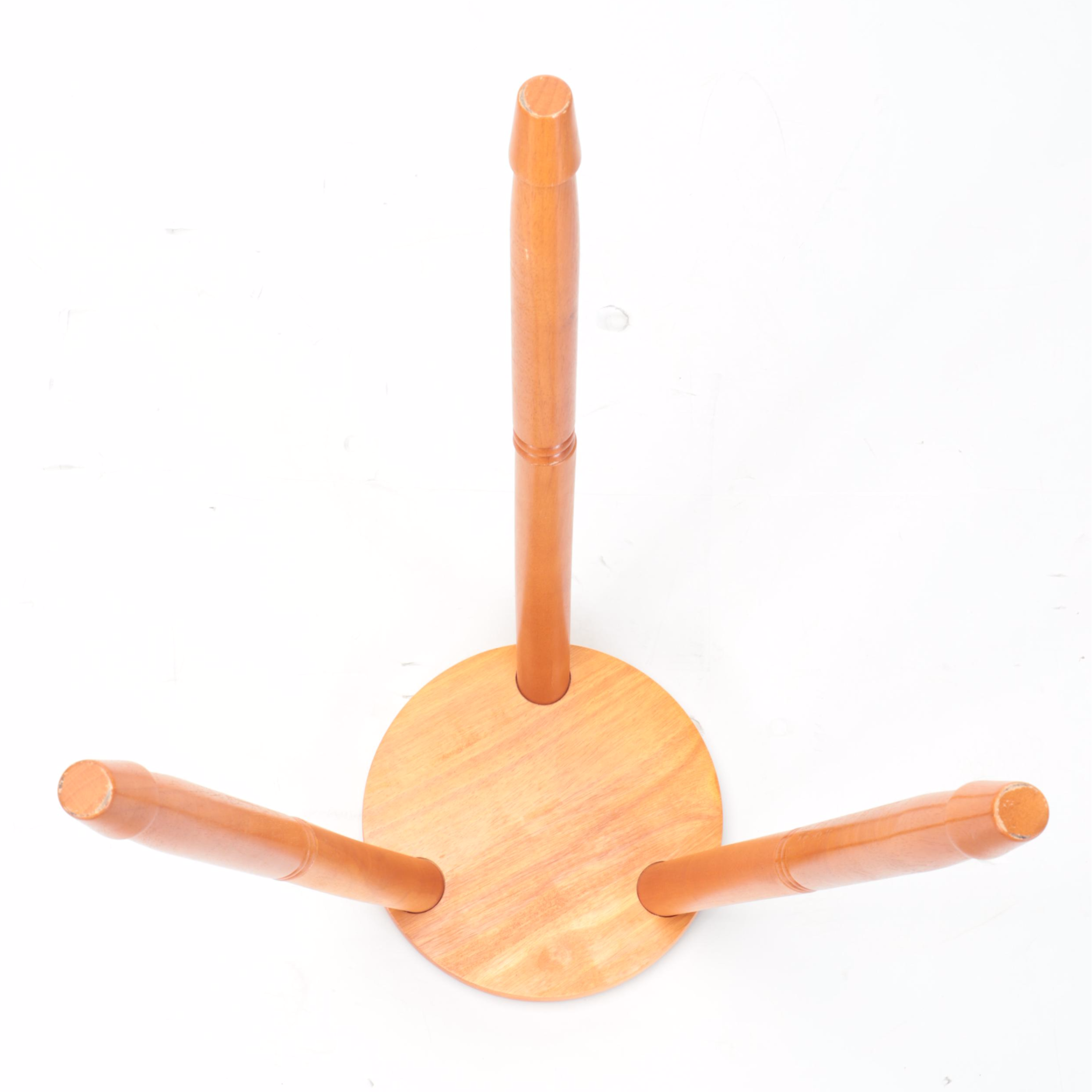 Wooden Salad Serving Bowl with Stand EBTH