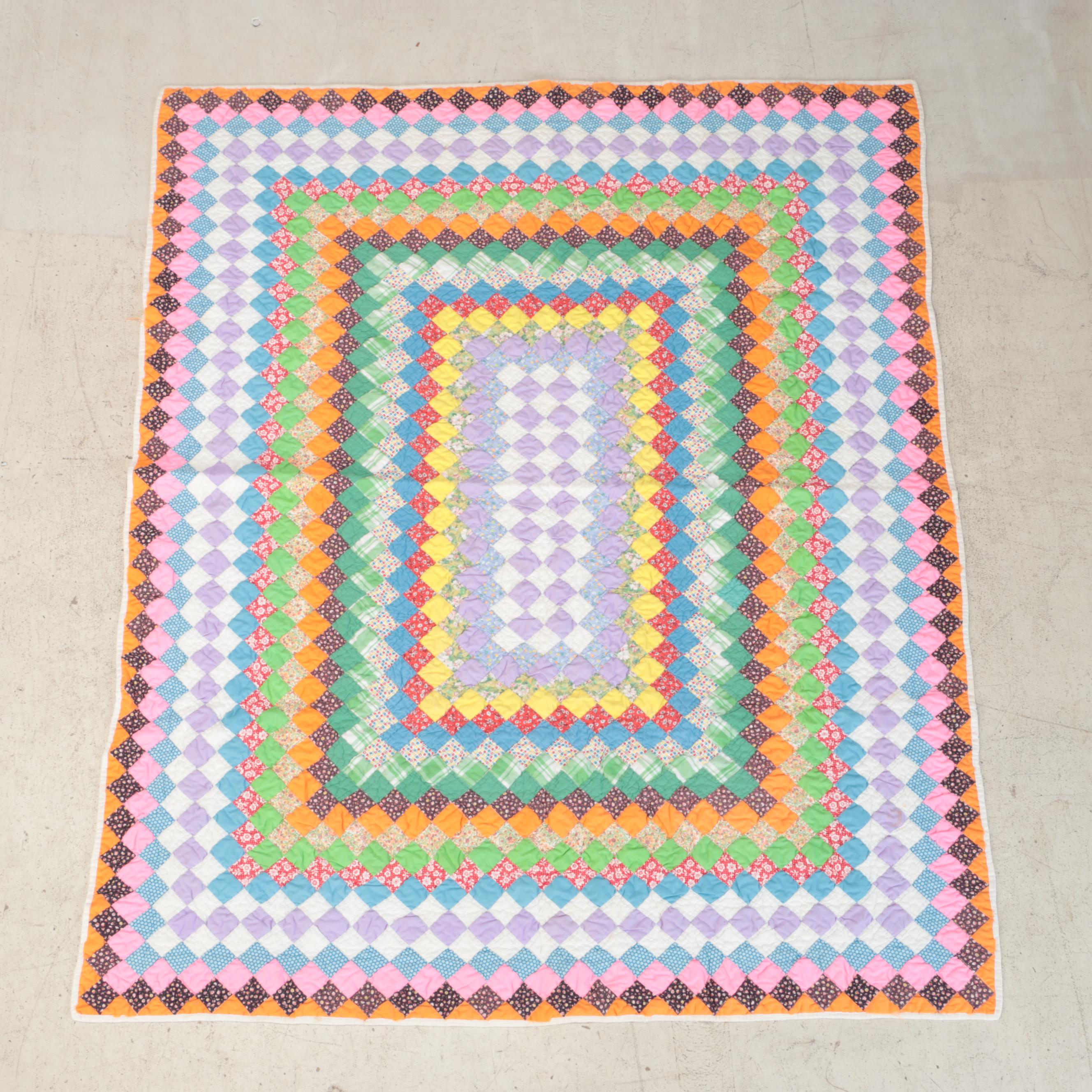 "Pinwheel" and "Around the World" Handcrafted Quilts EBTH