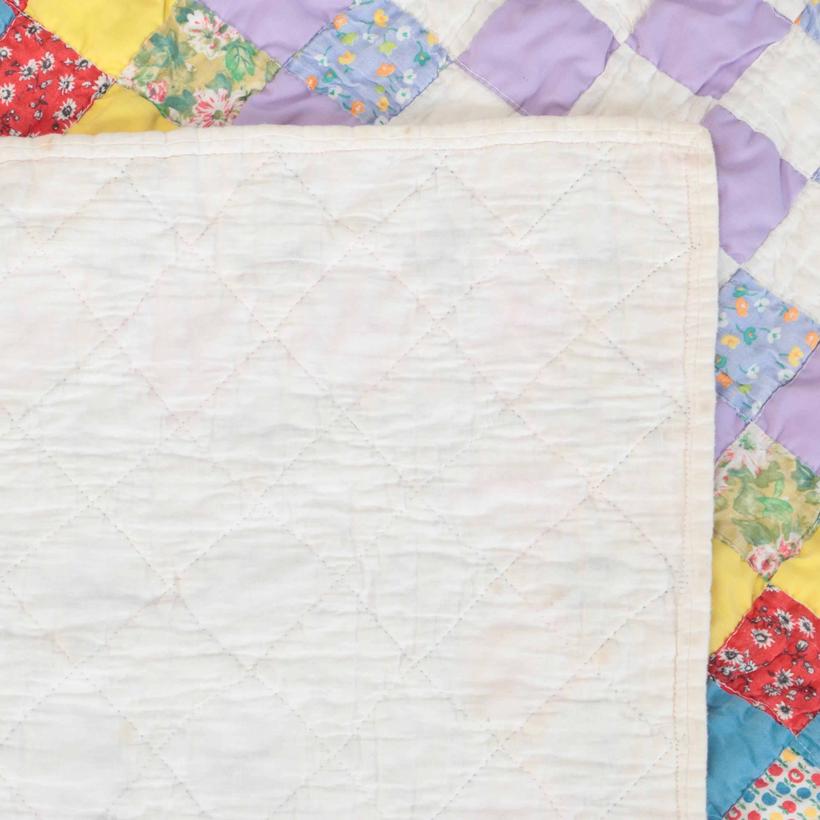 "Pinwheel" and "Around the World" Handcrafted Quilts EBTH