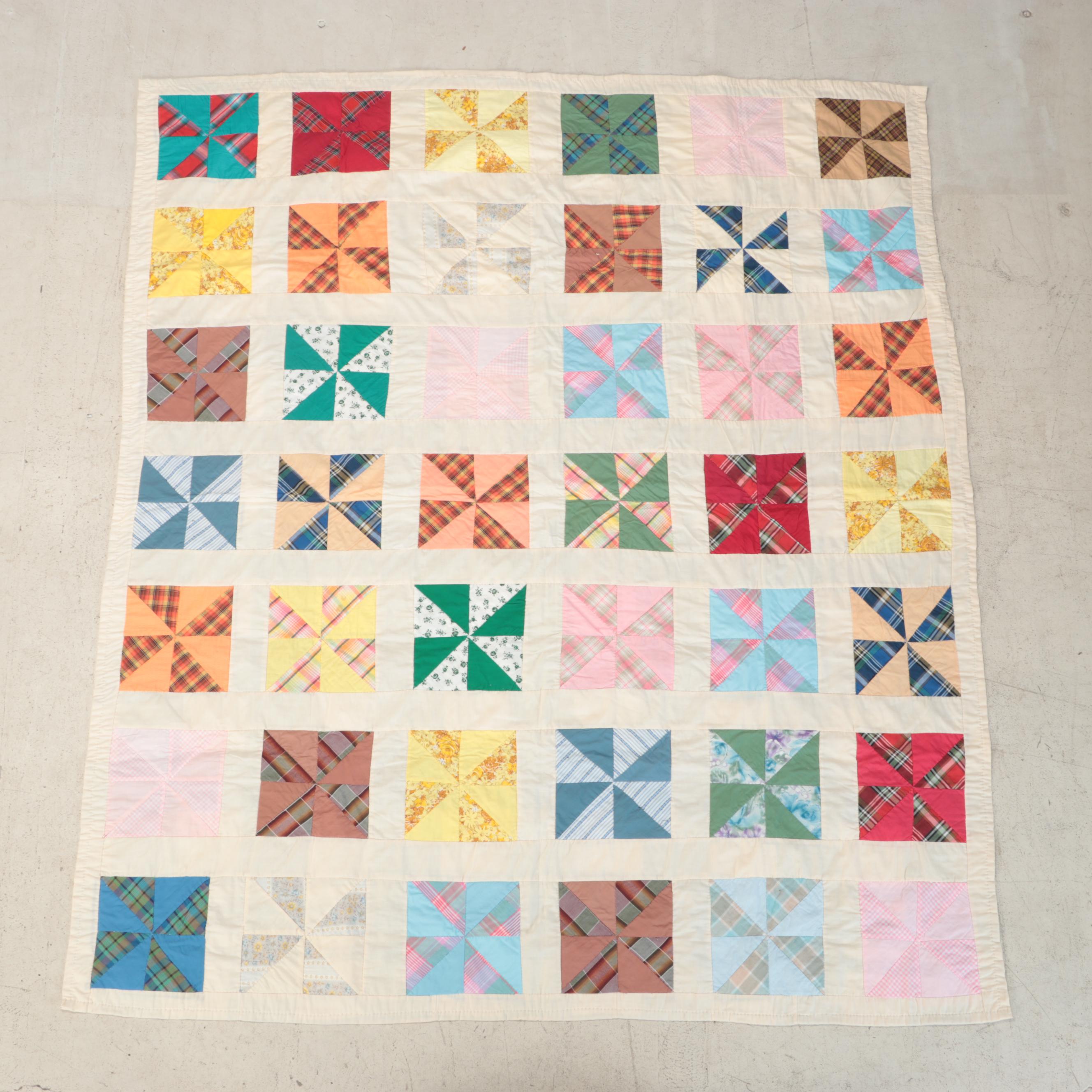 "Pinwheel" and "Around the World" Handcrafted Quilts EBTH