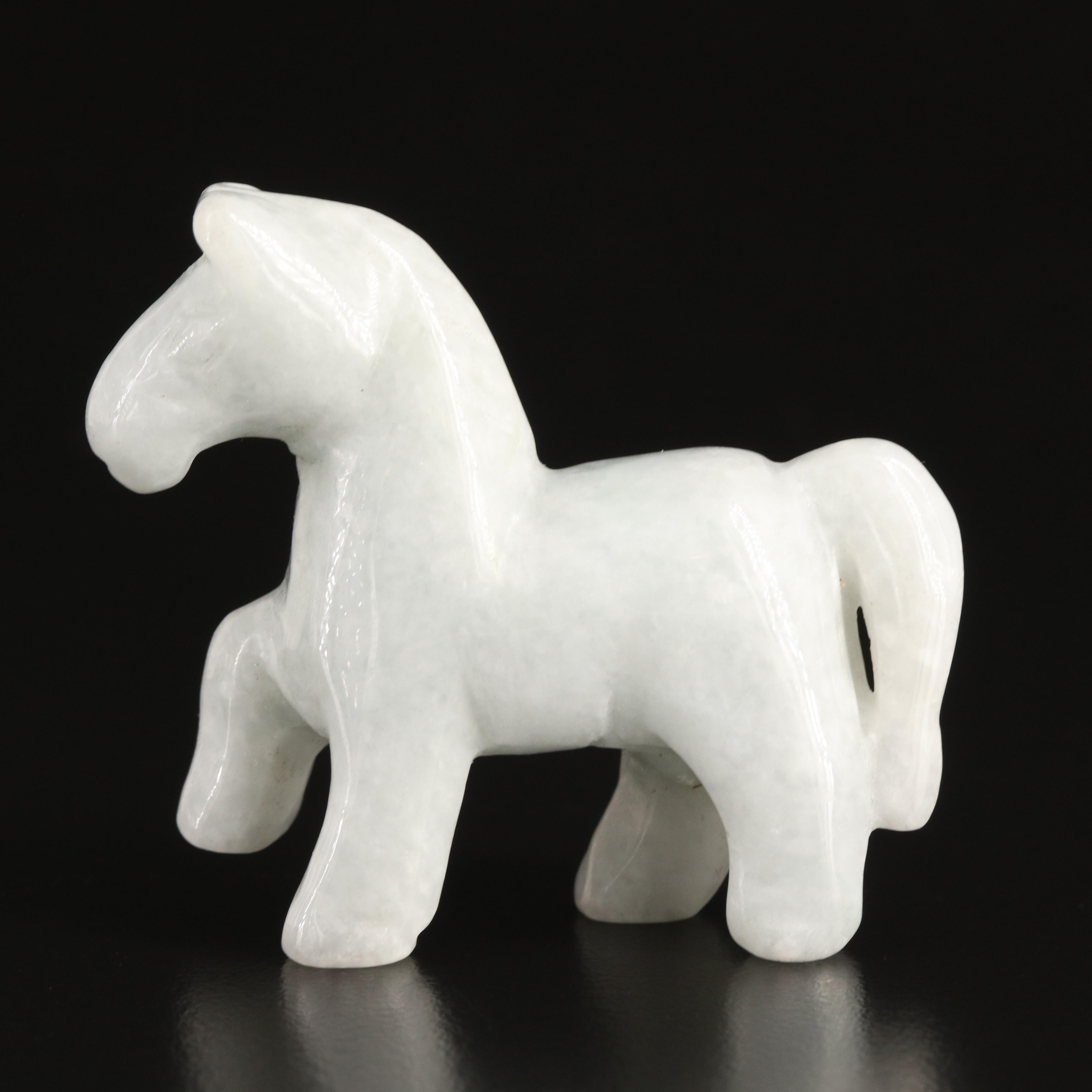 Carved Jadeite Horse EBTH
