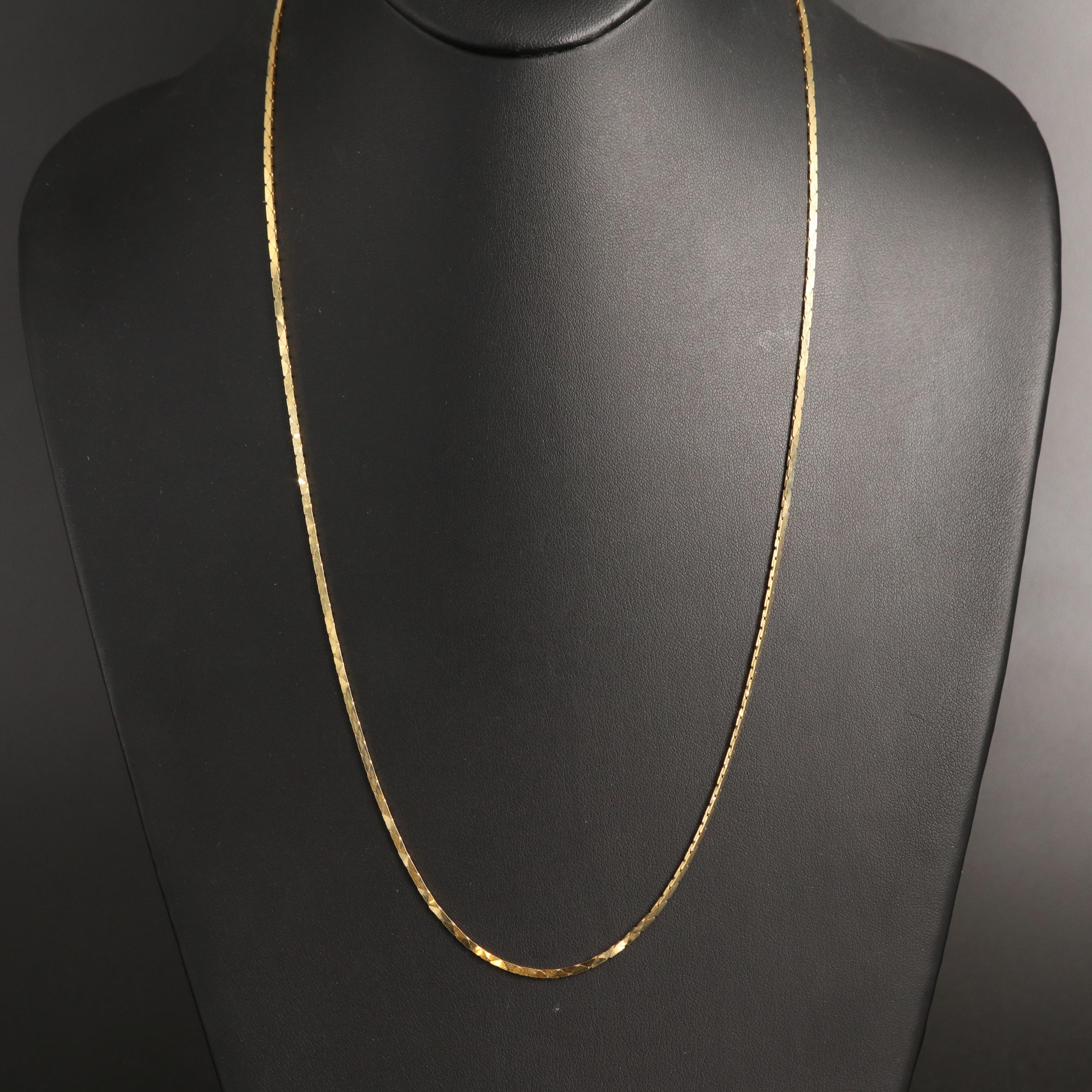 14K Boston Chain Necklace EBTH