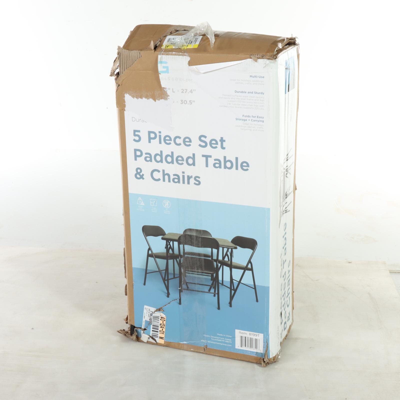 Five Piece Folding Card Table Set EBTH