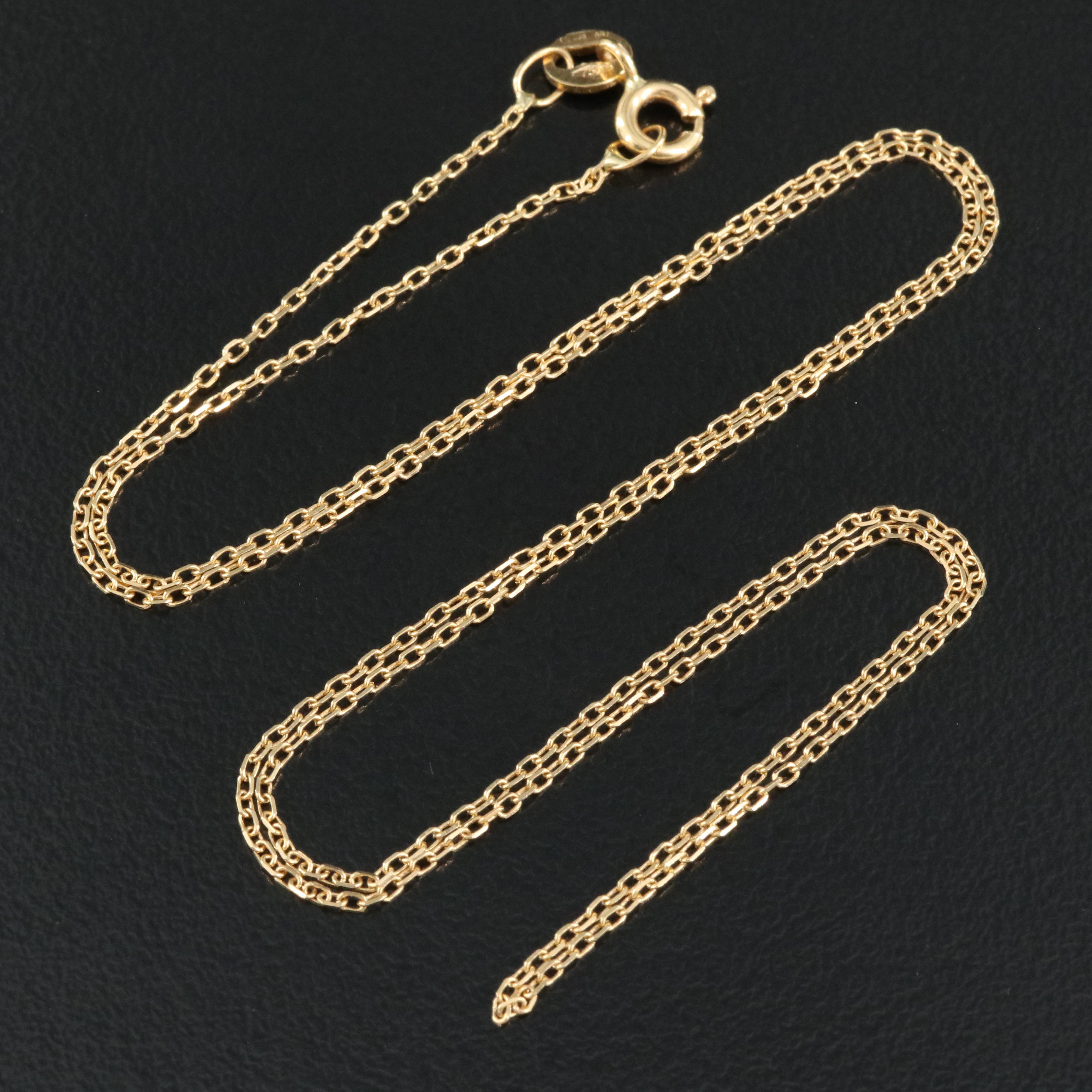 18K Cable Chain Necklace EBTH