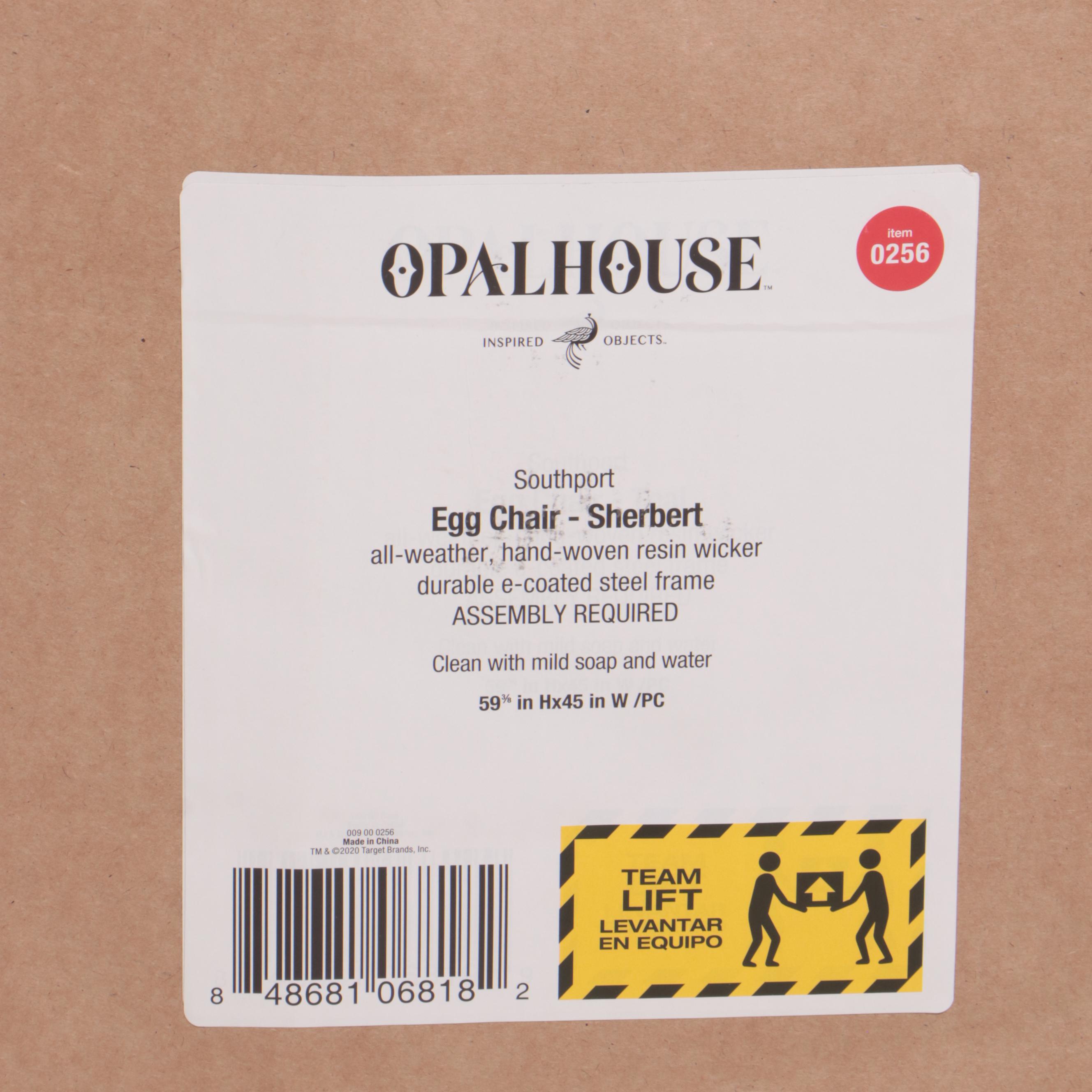 Opalhouse Southport Resin Wicker Patio Egg Chair in Coral EBTH