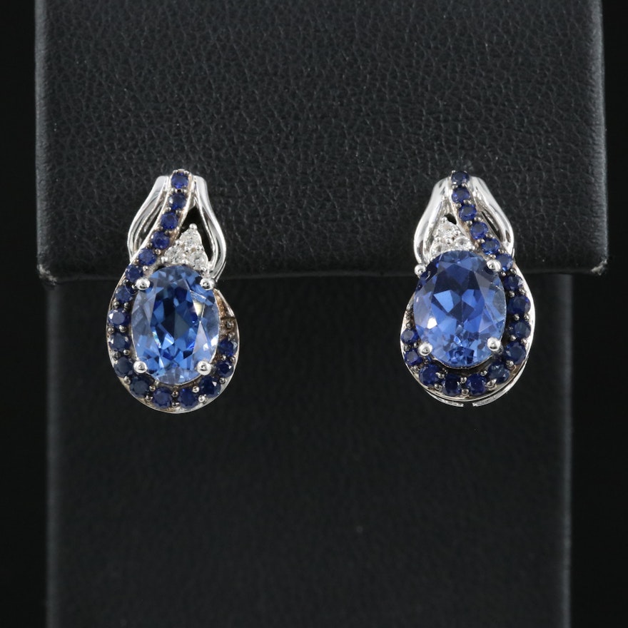 Sterling Sapphire Earrings