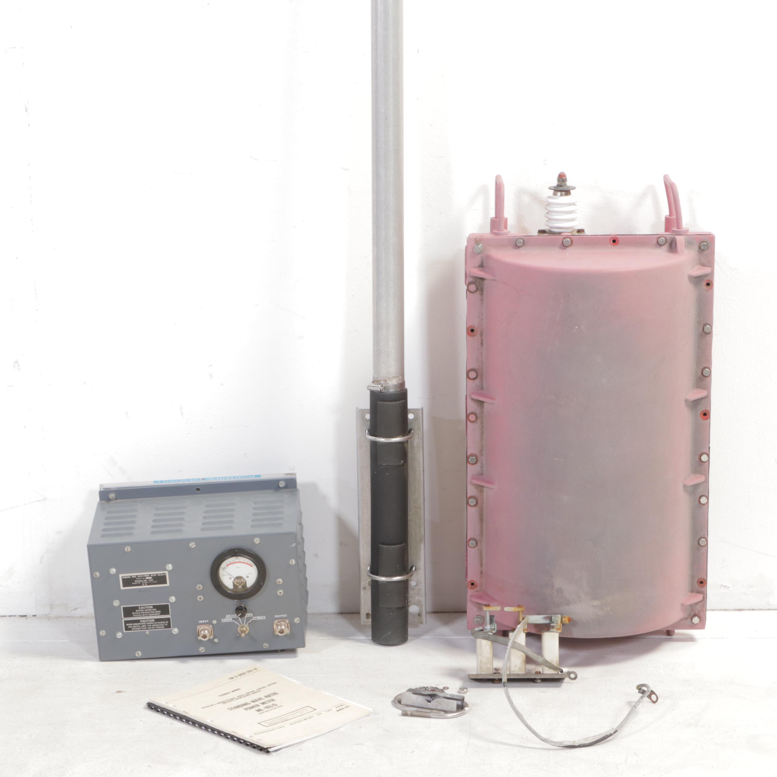 Radalab US Army StandingWave Ratio ME165/G Power Meter, Antenna and