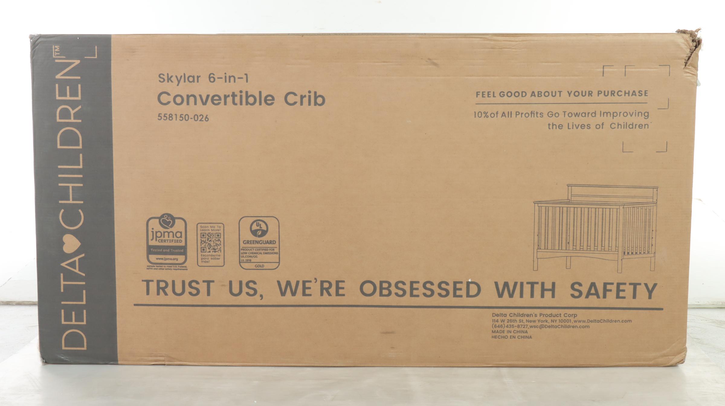 Delta Children Skylar 6in1 Convertible Crib EBTH