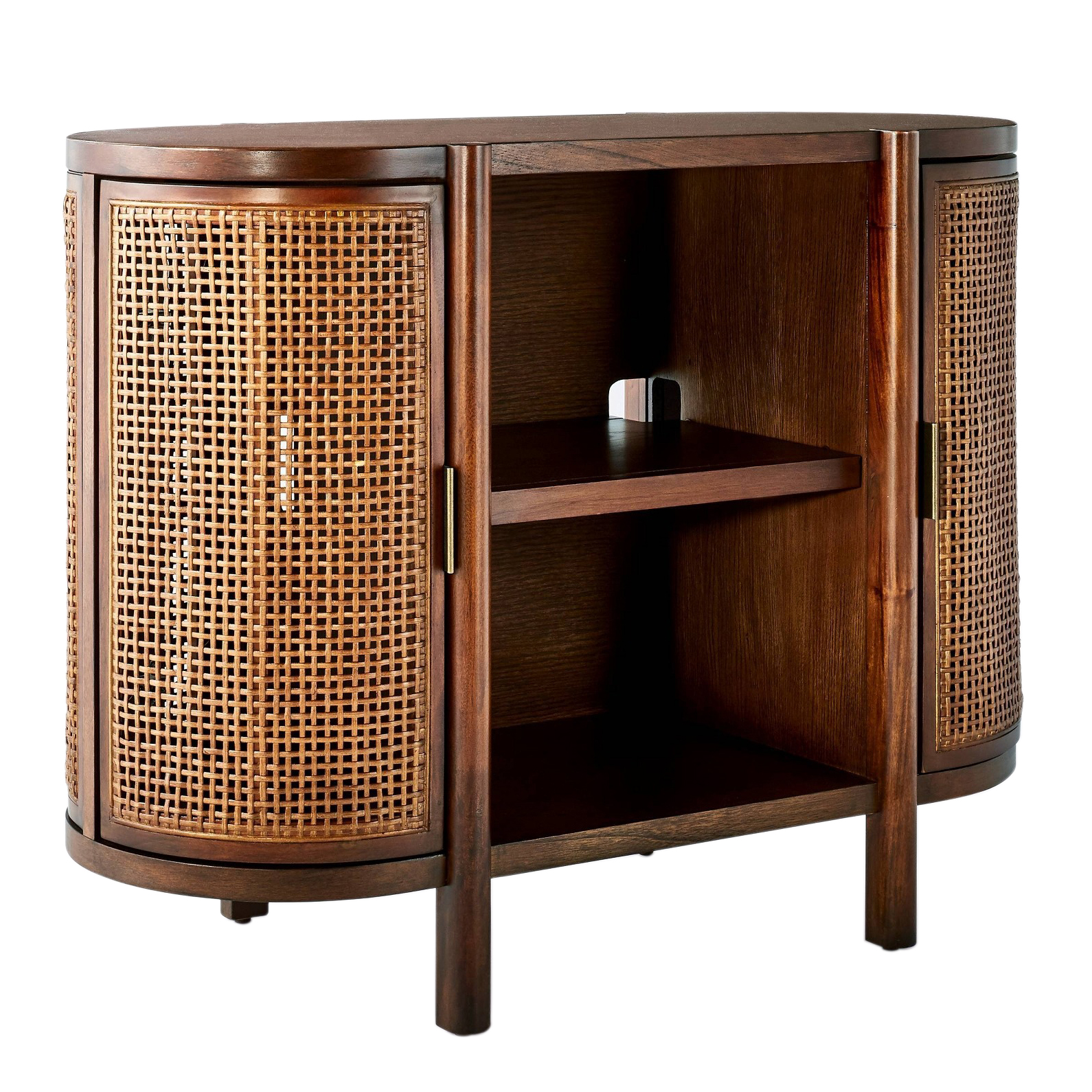 Threshold Portola Hills Caned Door Console With Shelves EBTH