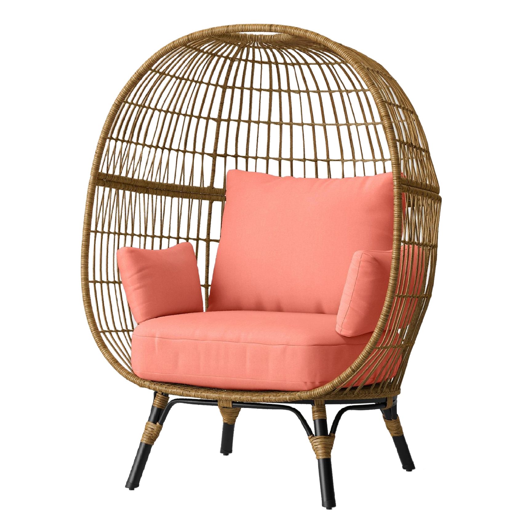Opalhouse Southport Resin Wicker Patio Egg Chair in Coral EBTH