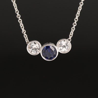 Sterling Sapphire Necklace