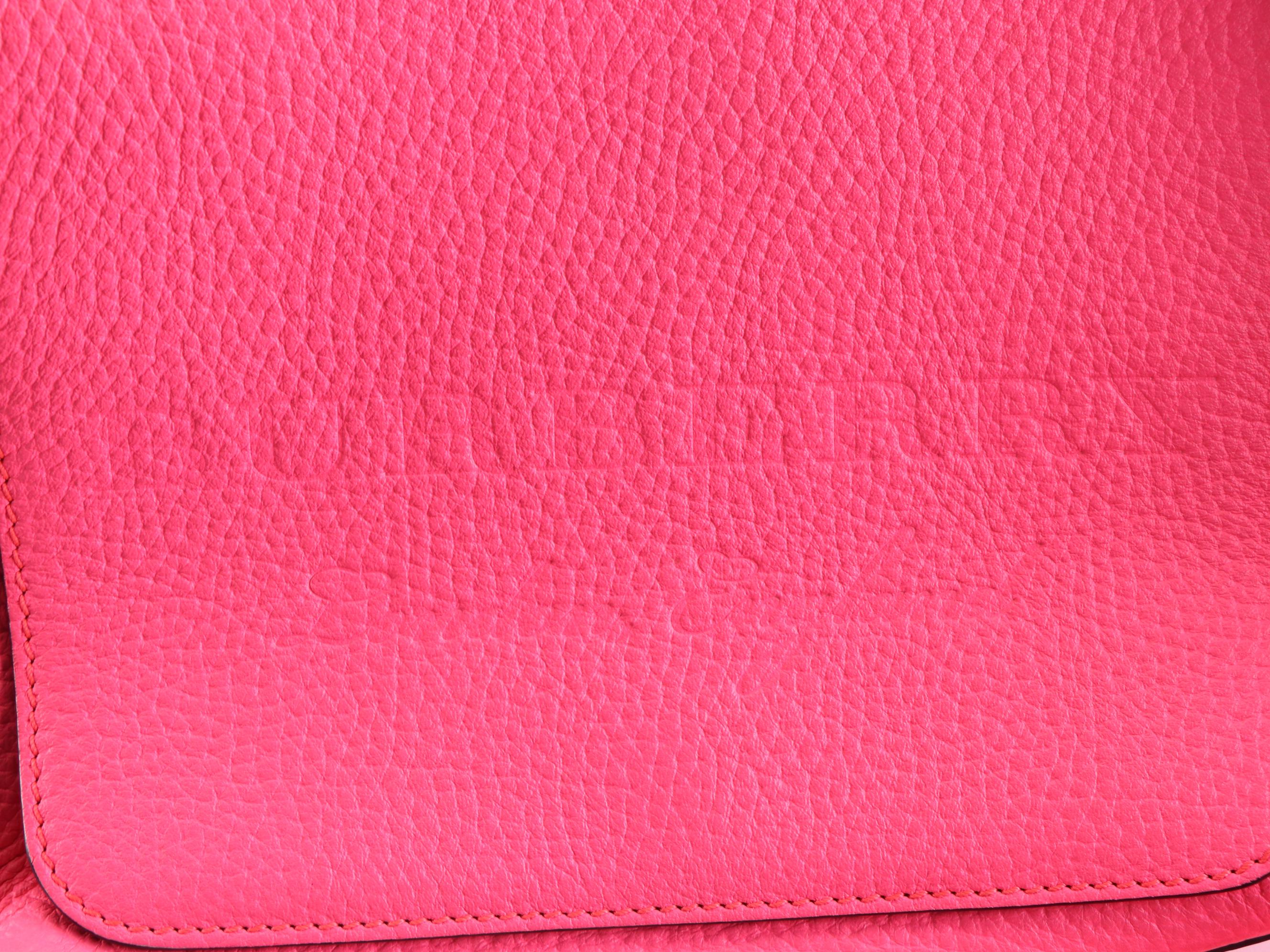 Burberry Crossbody Shoulder Bag in Neon Pink Leather EBTH