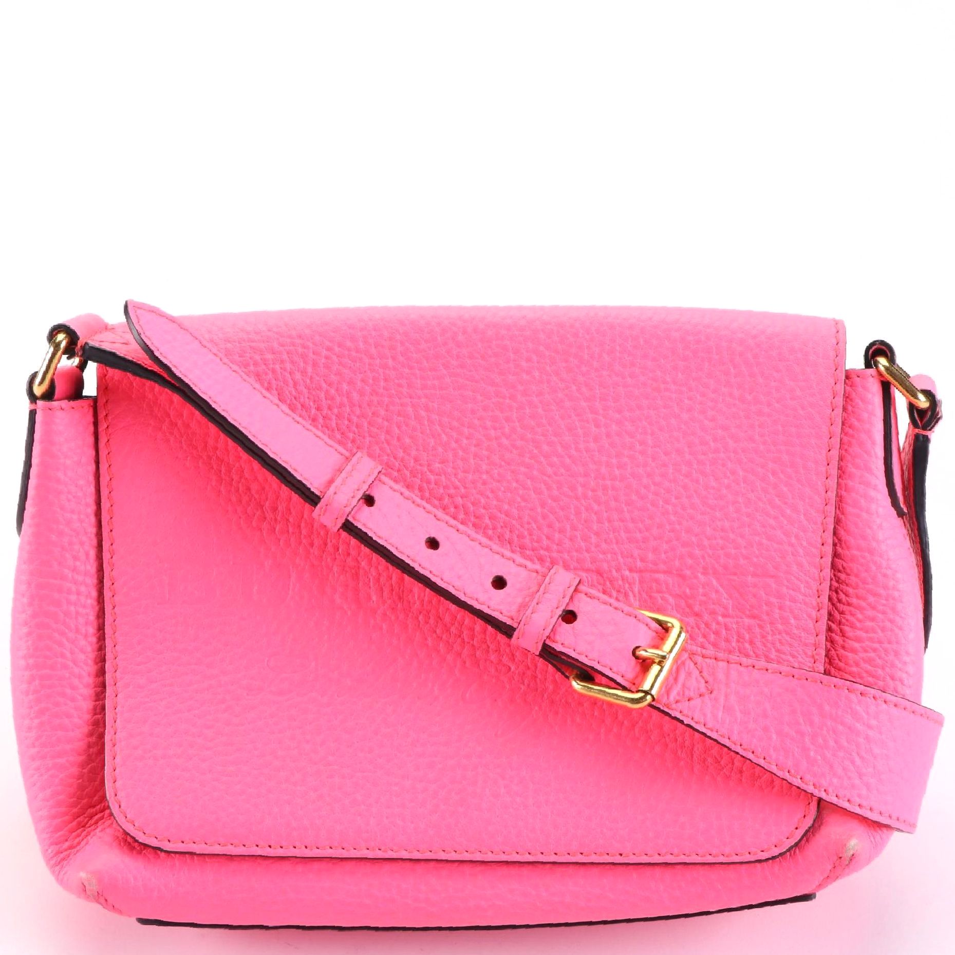 Burberry Crossbody Shoulder Bag in Neon Pink Leather EBTH