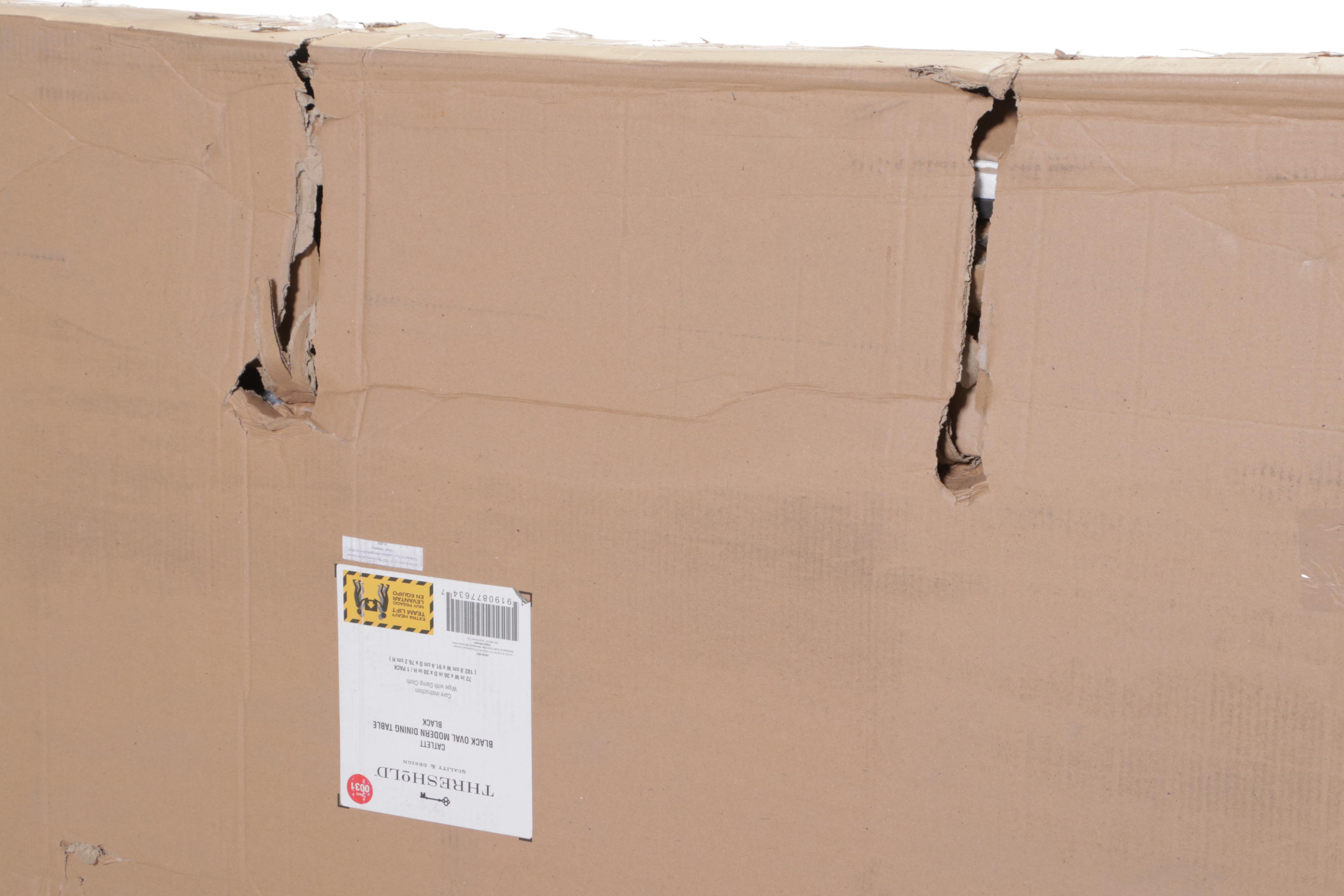 Threshold with Catlett Oval Wood Dining Table EBTH