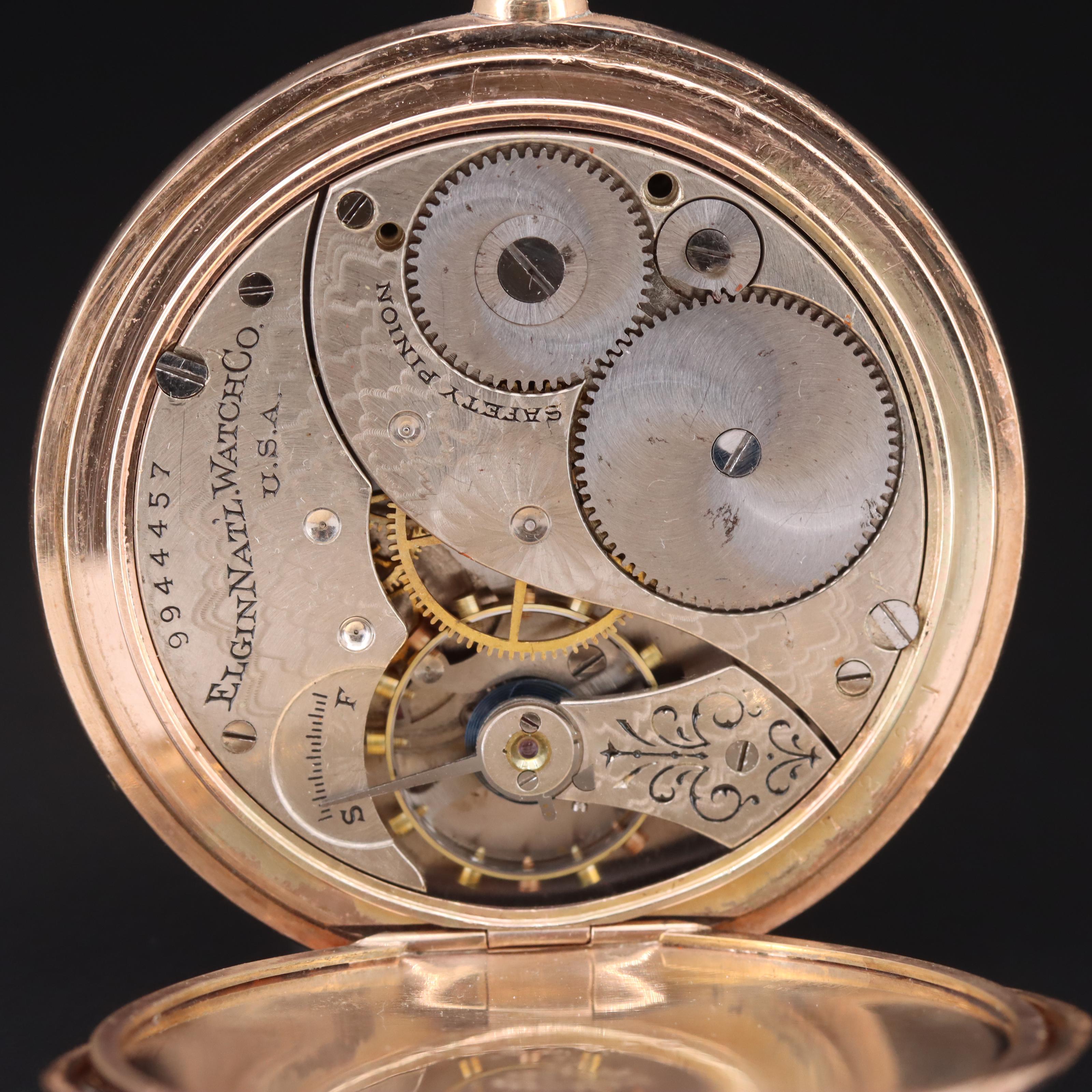 1903 Elgin Hunting Case GoldFilled Pocket Watch EBTH