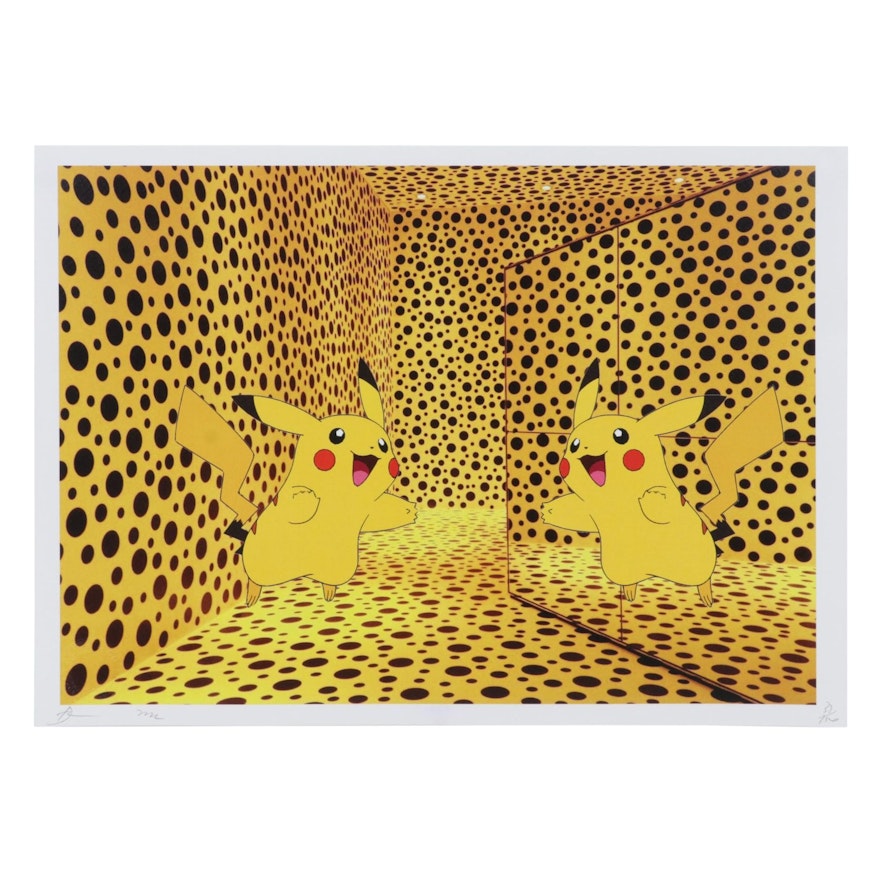 Death NYC Digital Pop Art Print "Pikachu / Kusama," 2022
